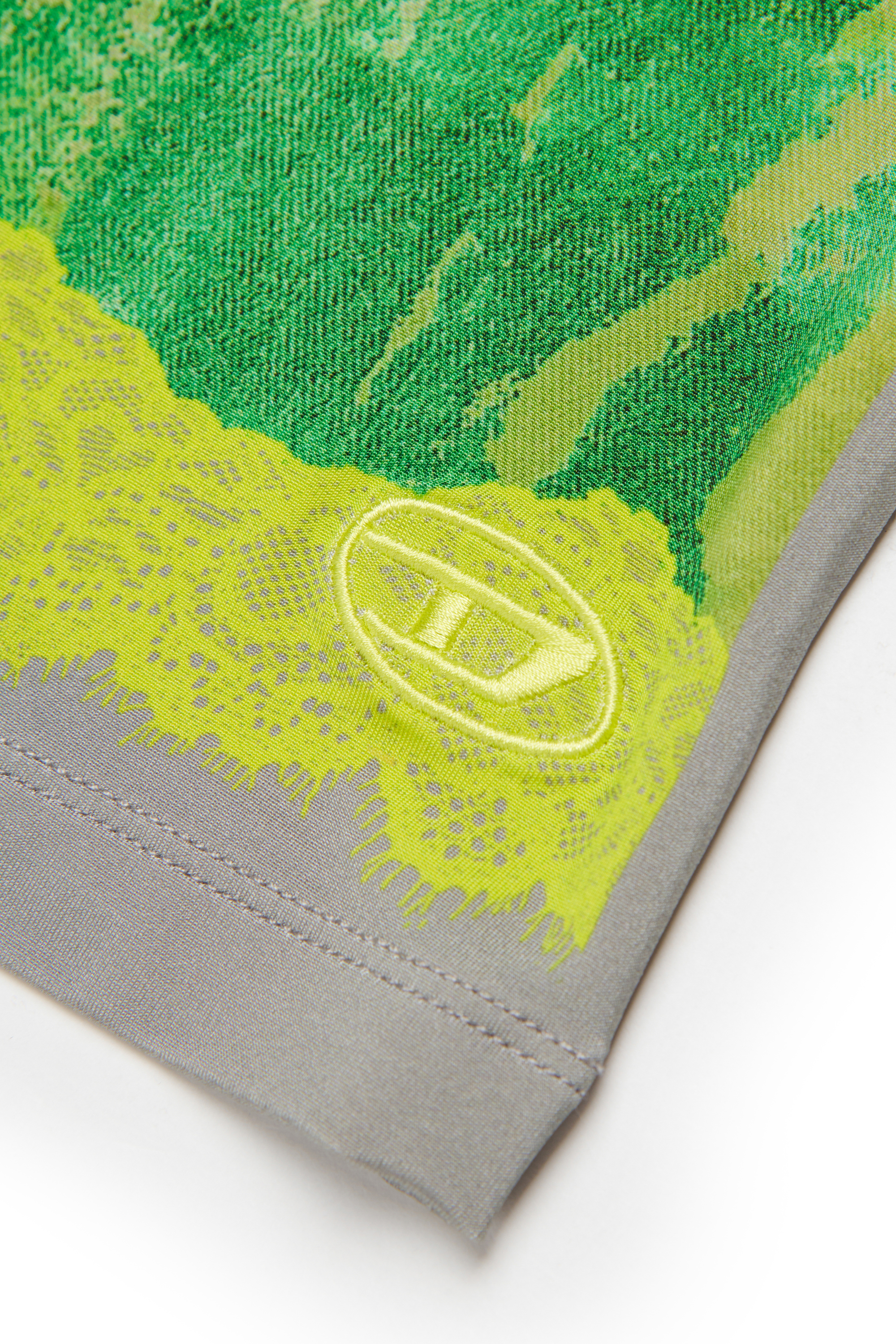 Diesel - TIPIZ, Damen T-Shirt mit Spitzenmuster-Print in Grau/Gr&uuml;n - 4