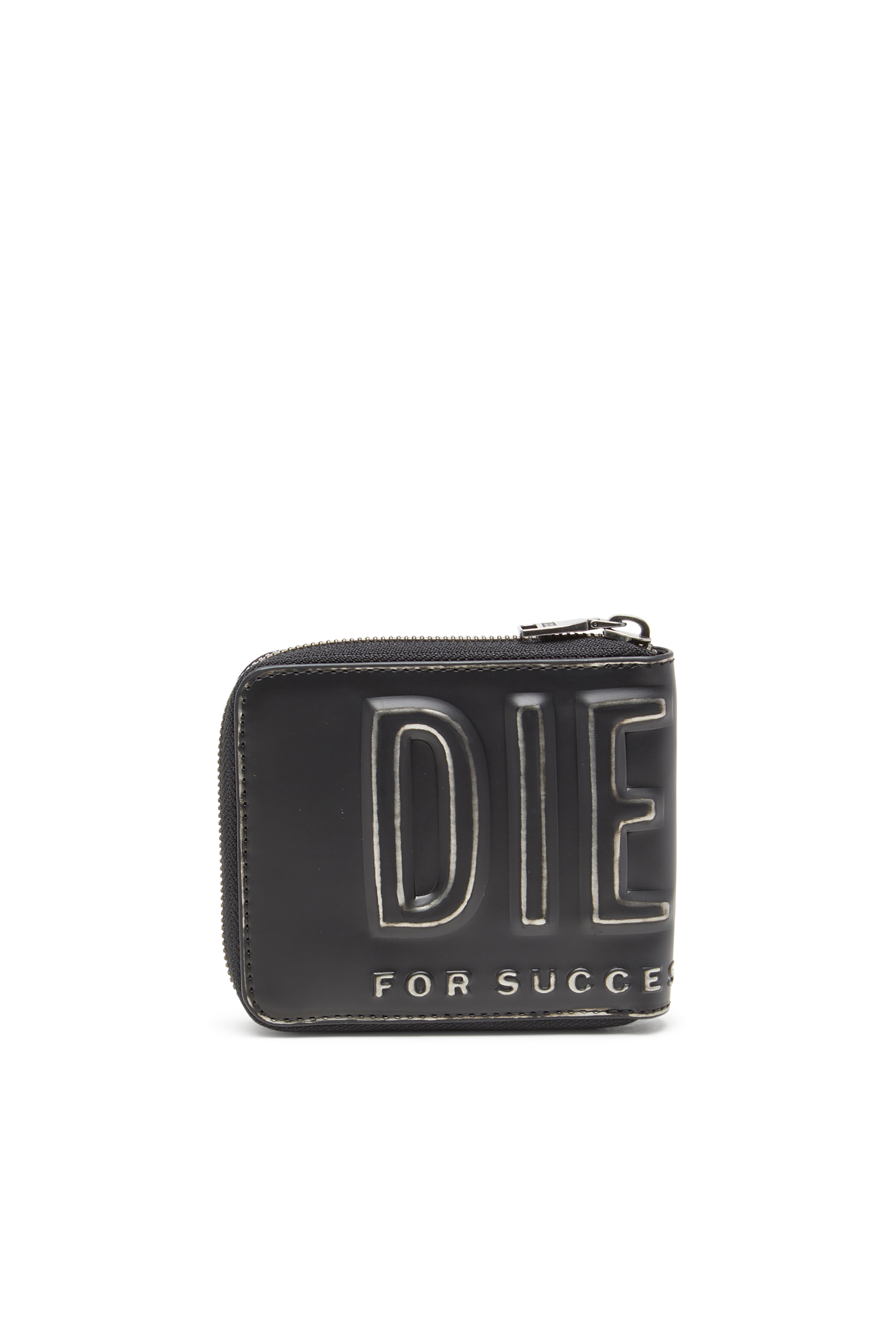 Diesel - DSL 3D- BI FOLD COIN ZIP XS, Herren Reißverschluss-Portemonnaie in Schwarz - 2