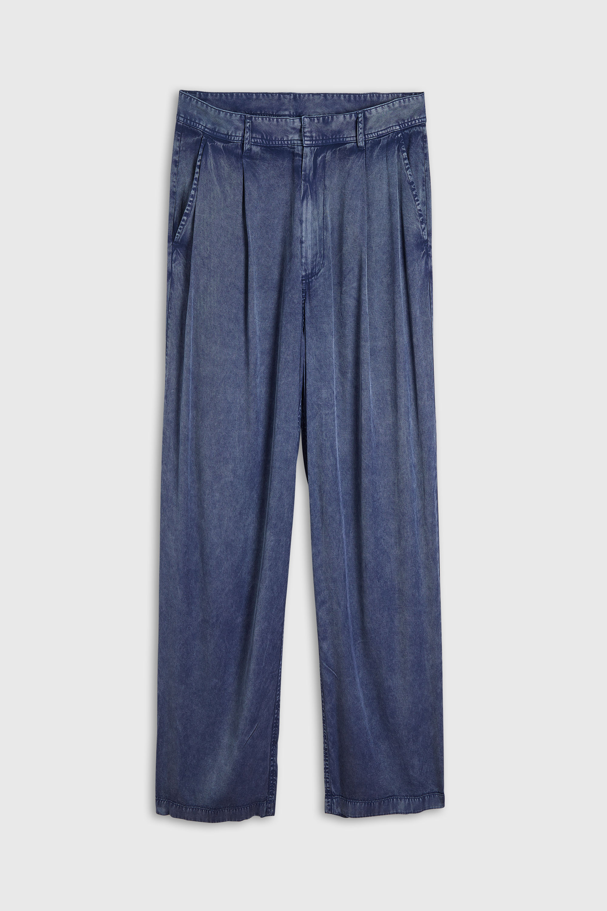 Diesel - P-FAUST-NIBC, Herren Wide-Leg-Hose aus Viskose in Denim-Optik in Mittelblau - 2