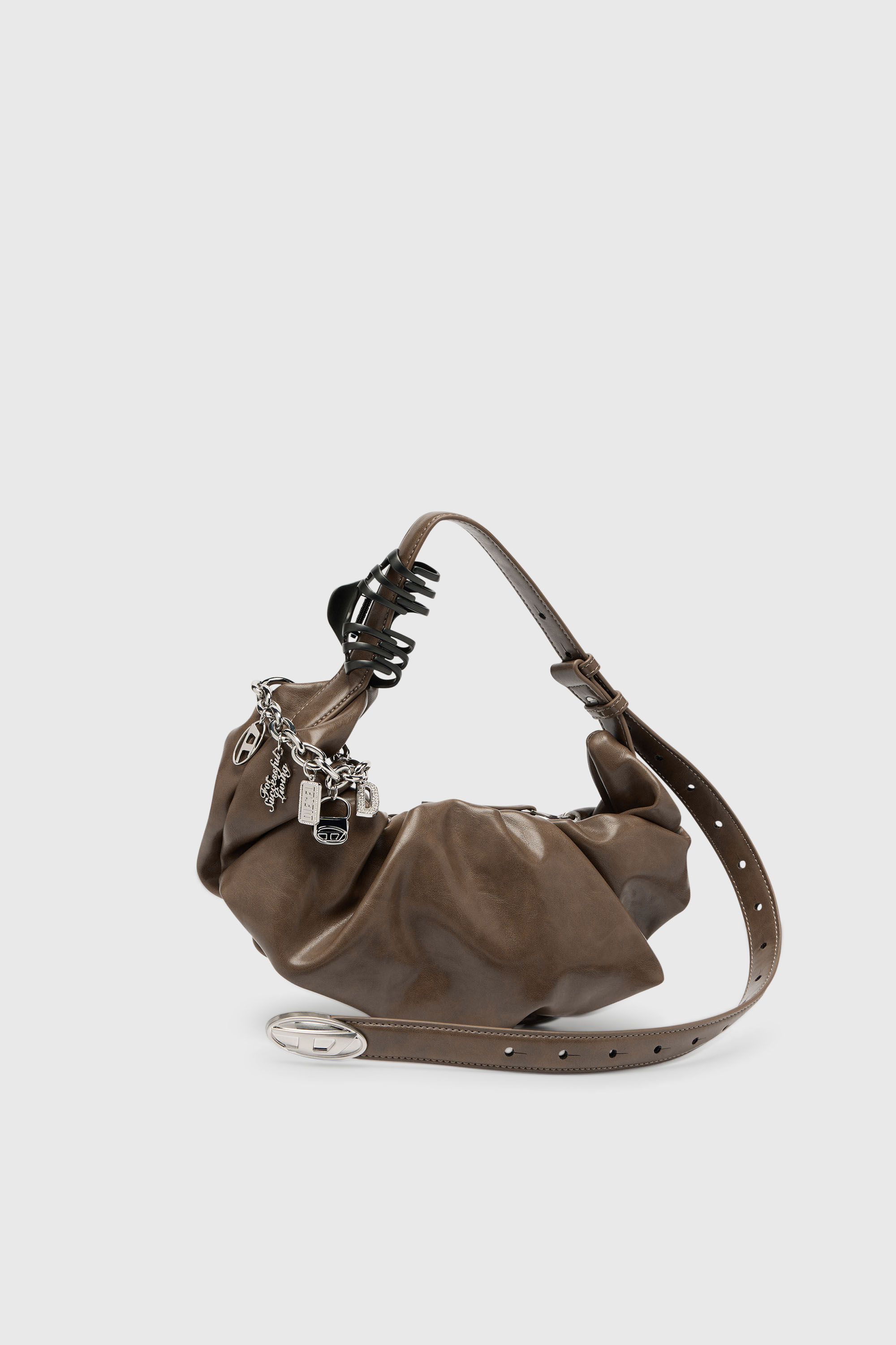 Diesel - GRAB-D HOBO S, Damen Grab-D-Small Hobo-Tasche mit gerafftem Design in Braun - 2