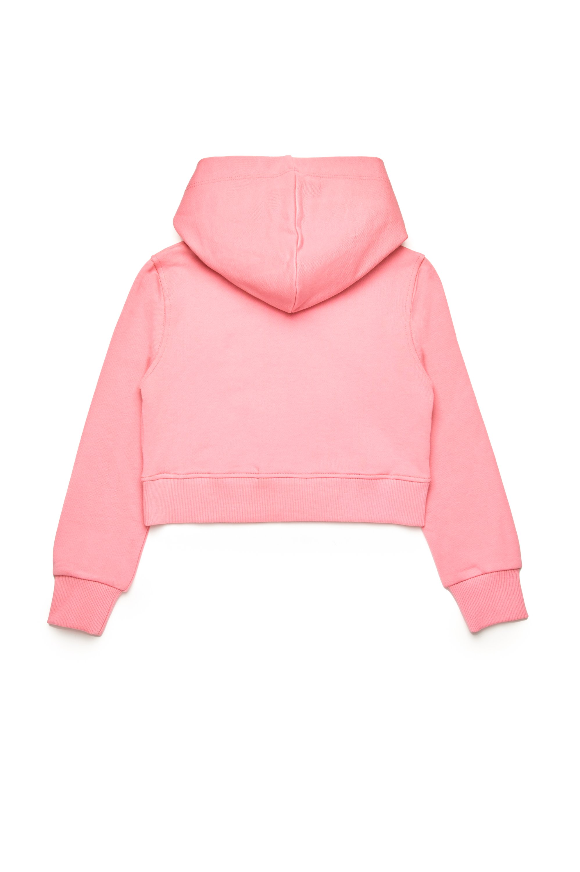 Diesel - SCUOREHOOD, Damen Kurzer Kapuzenpullover mit Herz-Logo in Rosa - 2