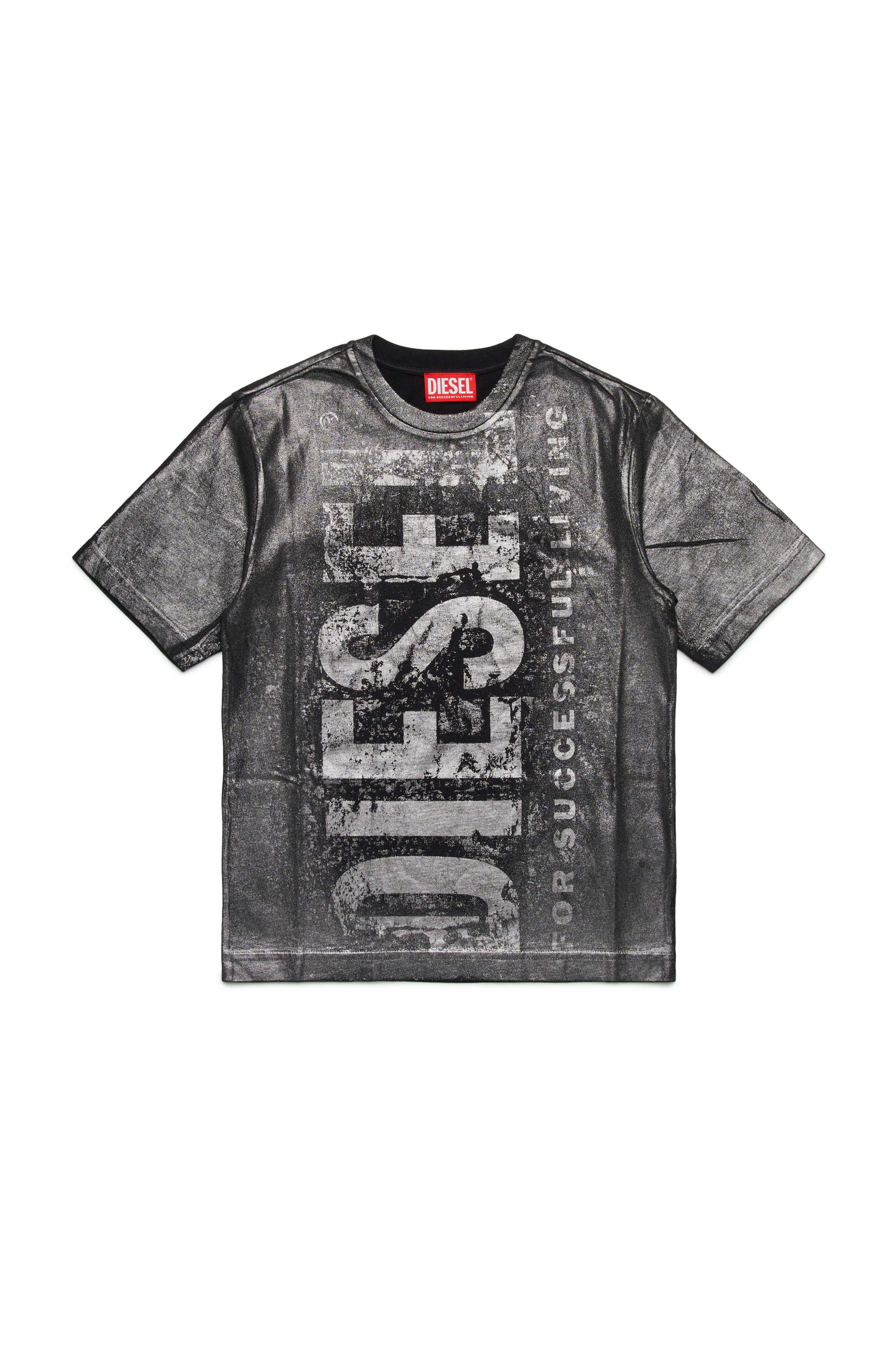 Diesel - TBOXTQ23 OVER, Herren Baumwoll-T-Shirt mit Logodruck in Schwarz - 1
