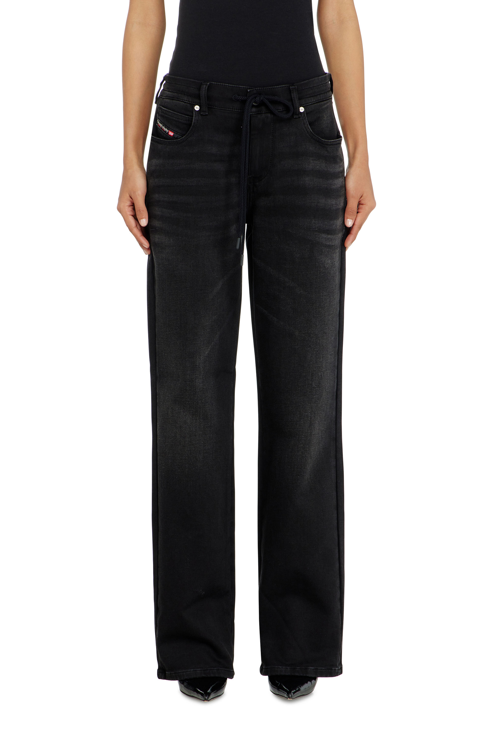 Diesel - Damen Regular 2071 D-Meel Joggjeans&reg; 09P90, Schwarz/Dunkelgrau - 2