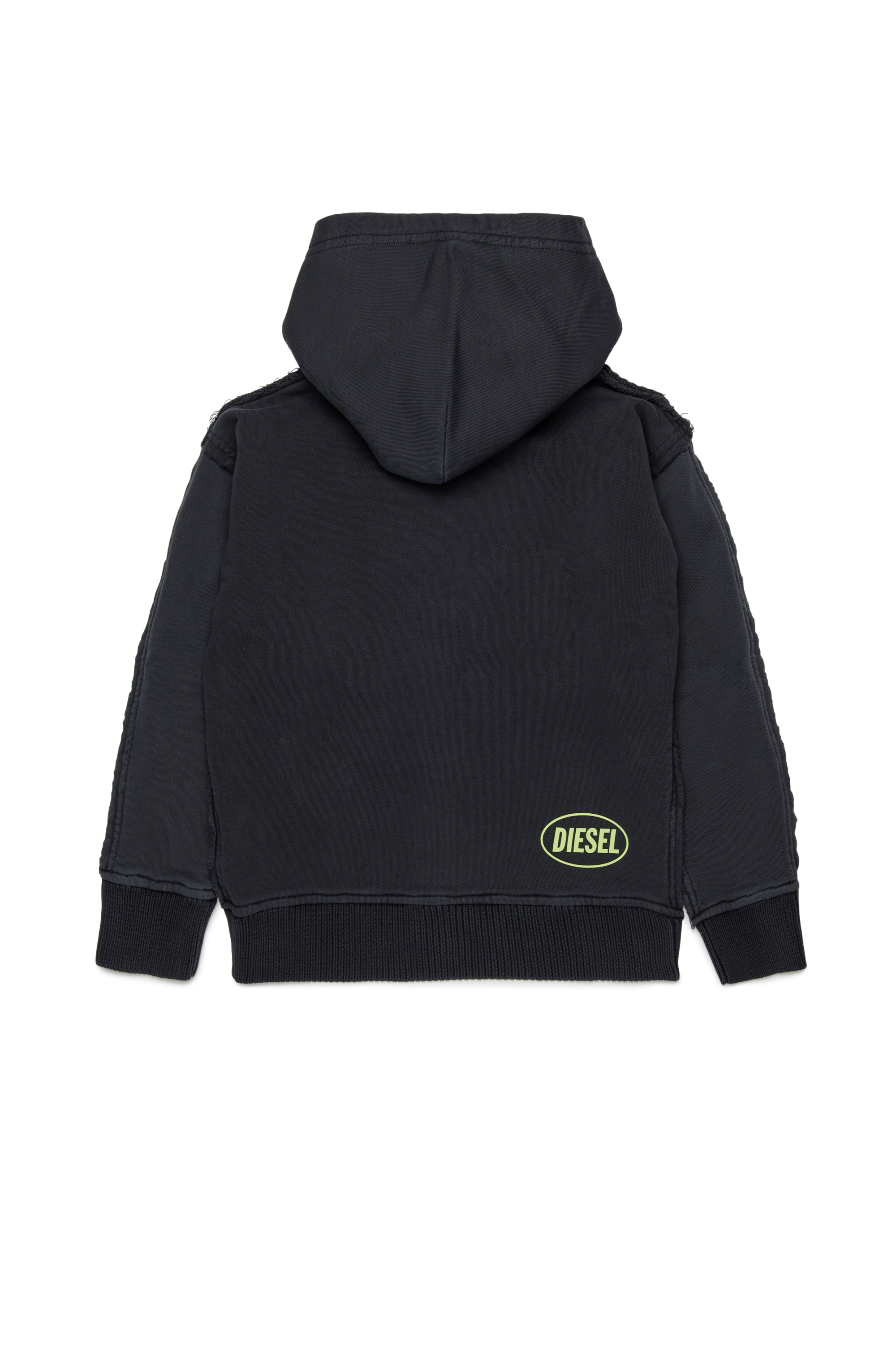 Diesel - KOBERTO OVER, Herren Baumwoll-Hoodie mit Reißverschluss in Schwarz - 2