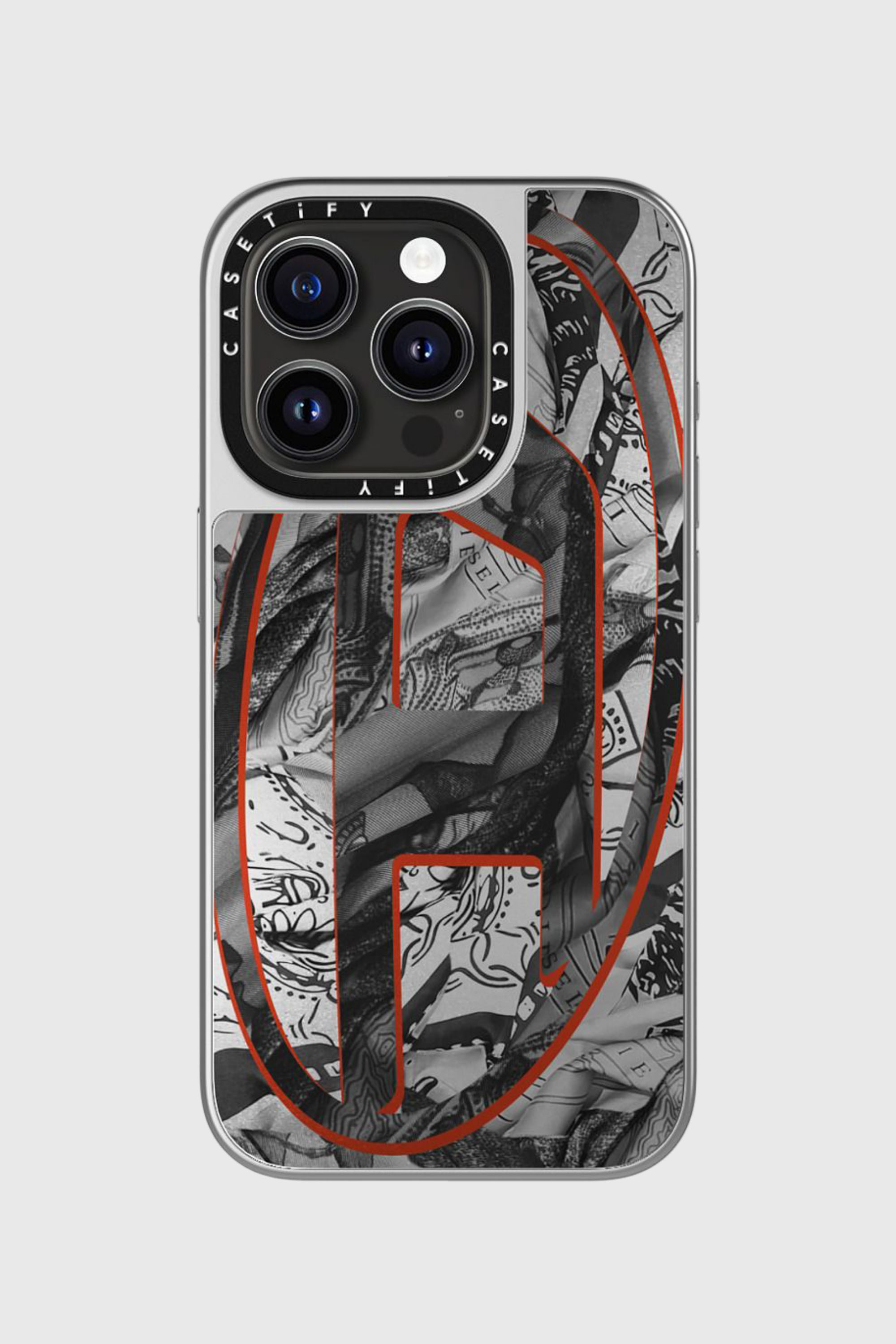 Diesel - 60336 CASETIFY MOULDED CASE, Unisex MagSafe Bandana-H&uuml;lle iPhone 15 Pro in Bunt/Schwarz - 6