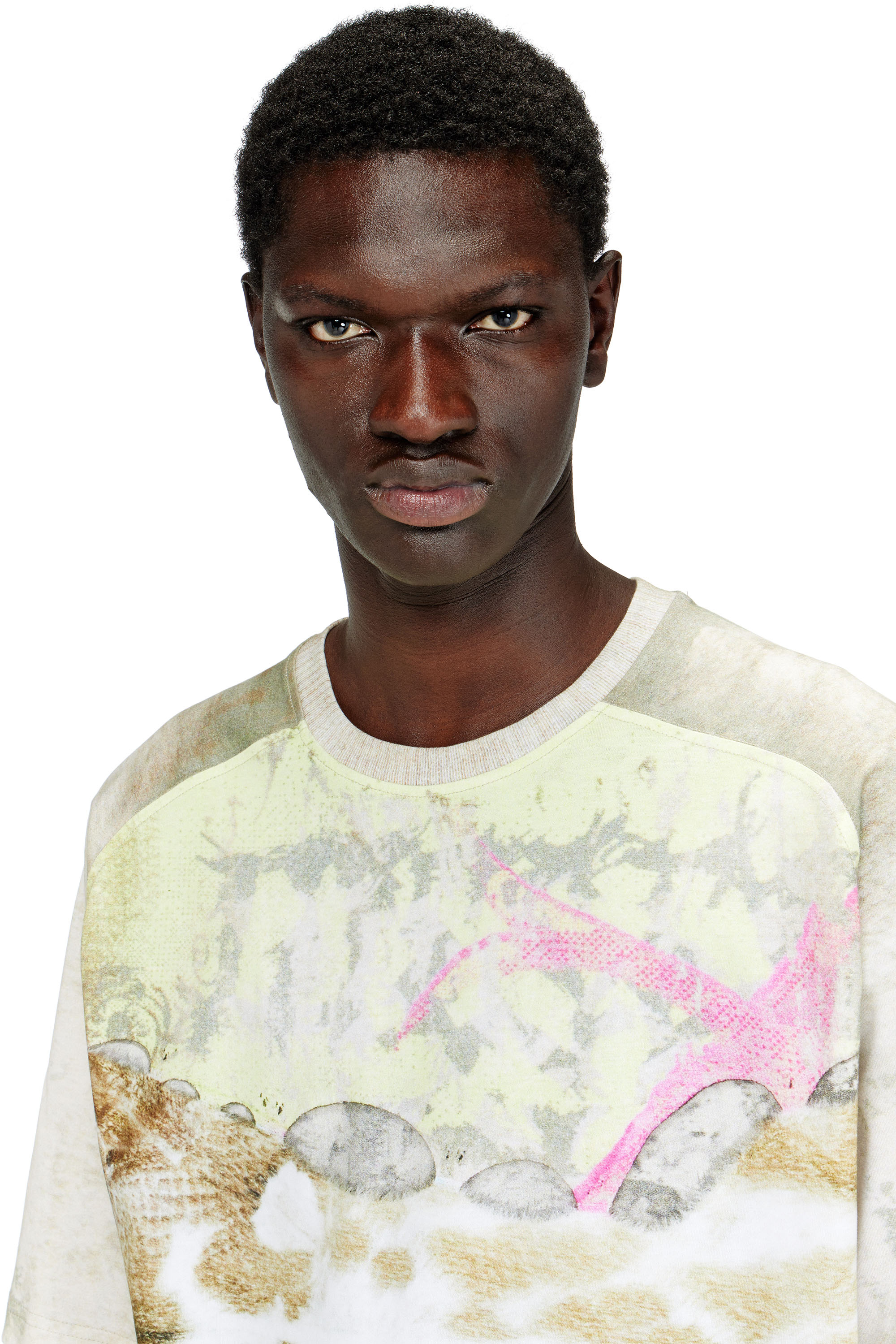 Diesel - T-CLINT, Herren T-Shirt mit Animal-Print in Grau - 5