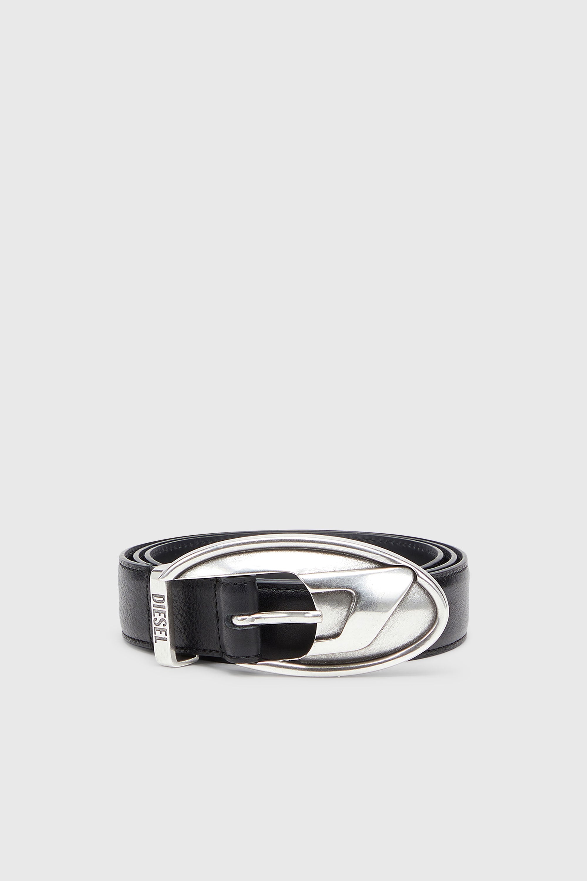 Diesel - B-D ROP 30, Unisex 3 cm breiter G&uuml;rtel aus Bonded-Leder in Schwarz - 1