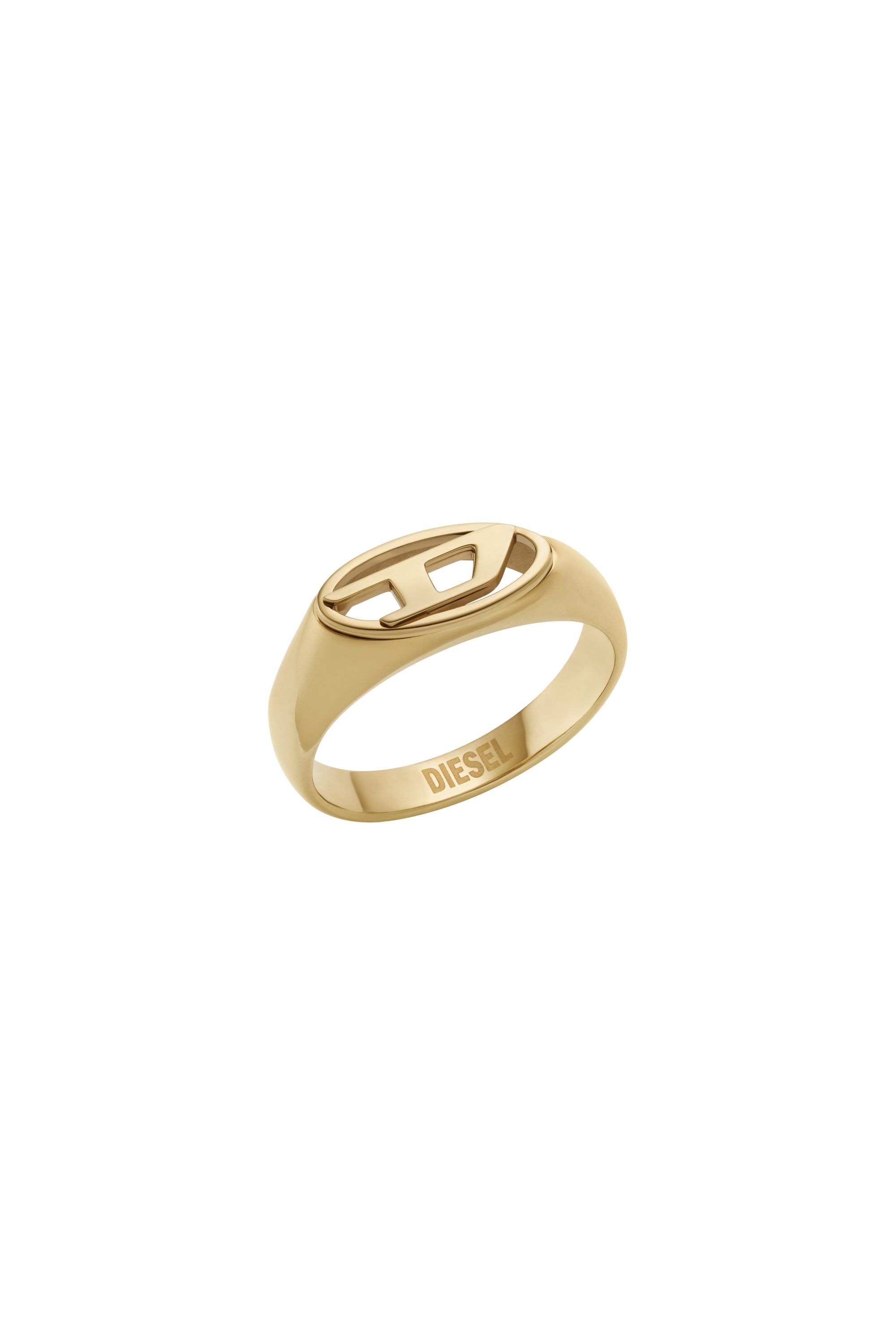 Diesel - DX1588710 JEWEL, Unisex Siegelring aus goldfarbenem Edelstahl in Gold - 1