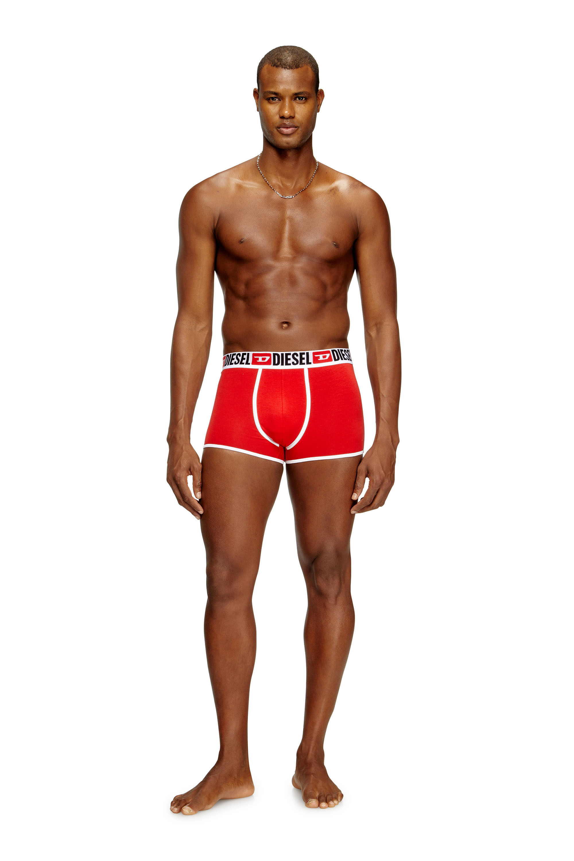 Diesel - DANILO-D-CORE-3PACK, Herren 3er-Pack Stretch-Baumwollboxershorts mit Einfassung in Rot - 3