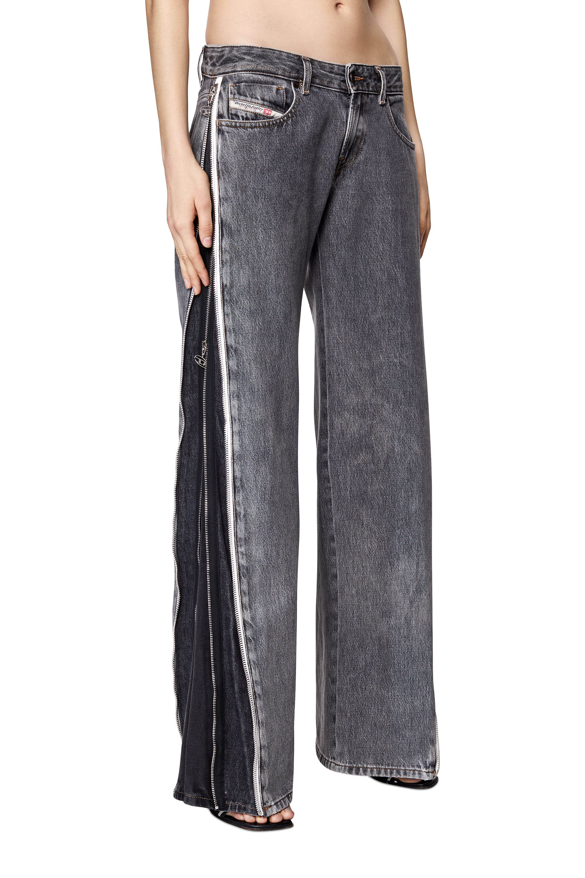 Diesel - 2002 09D18 Straight Jeans, Schwarz/Dunkelgrau - Image 4