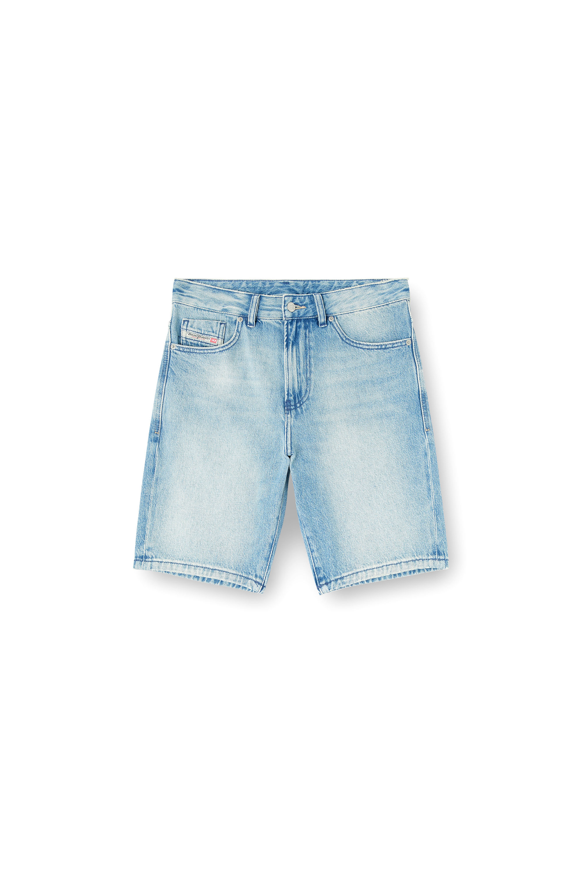 Diesel - D-FIN, Herren Schmale Jeansshorts aus Bio-Baumwolle in Hellblau - 3