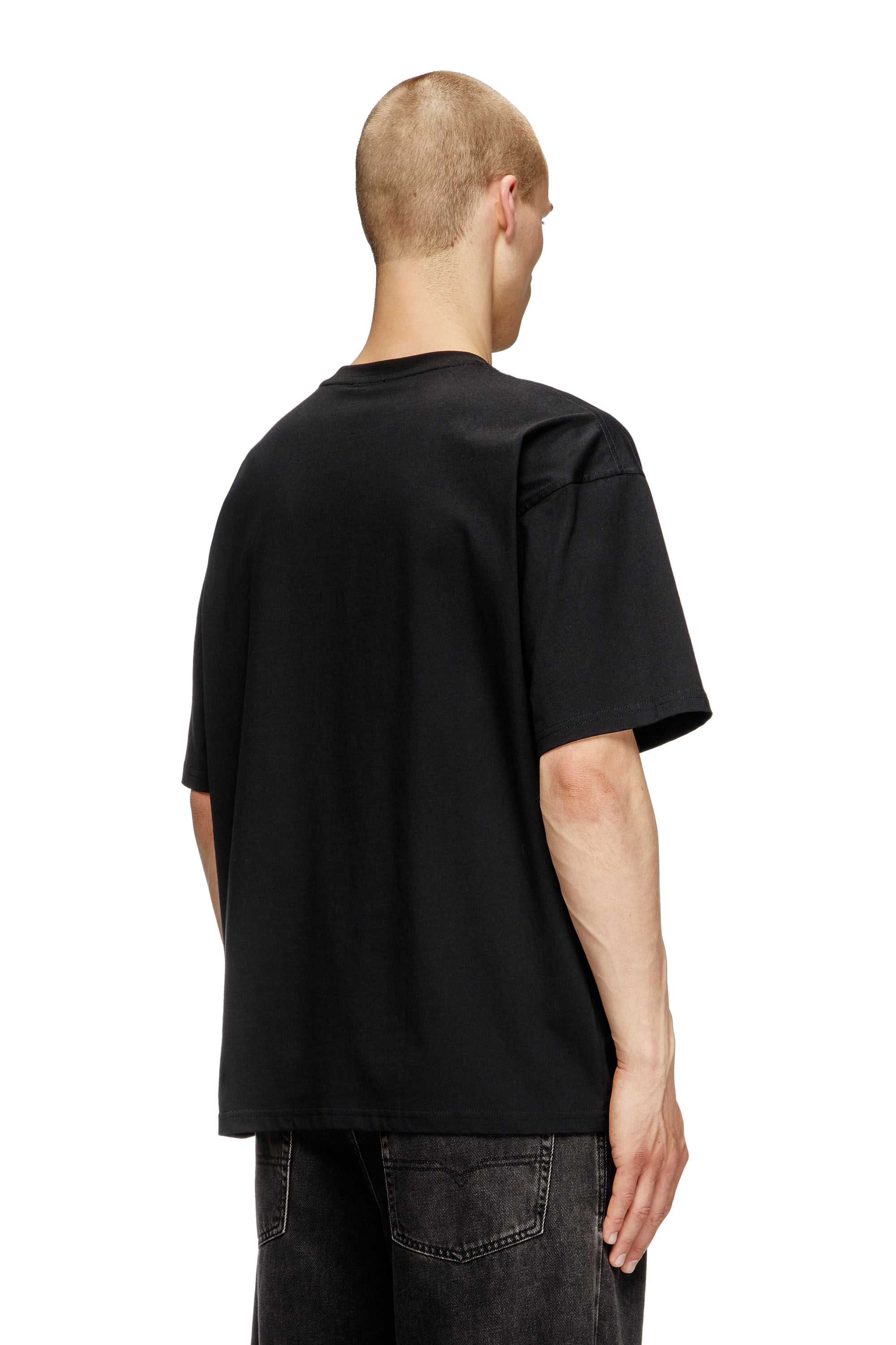 Diesel - T-BOXT-OD, Unisex T-Shirt mit Oval D-Stickerei in Schwarz - 4