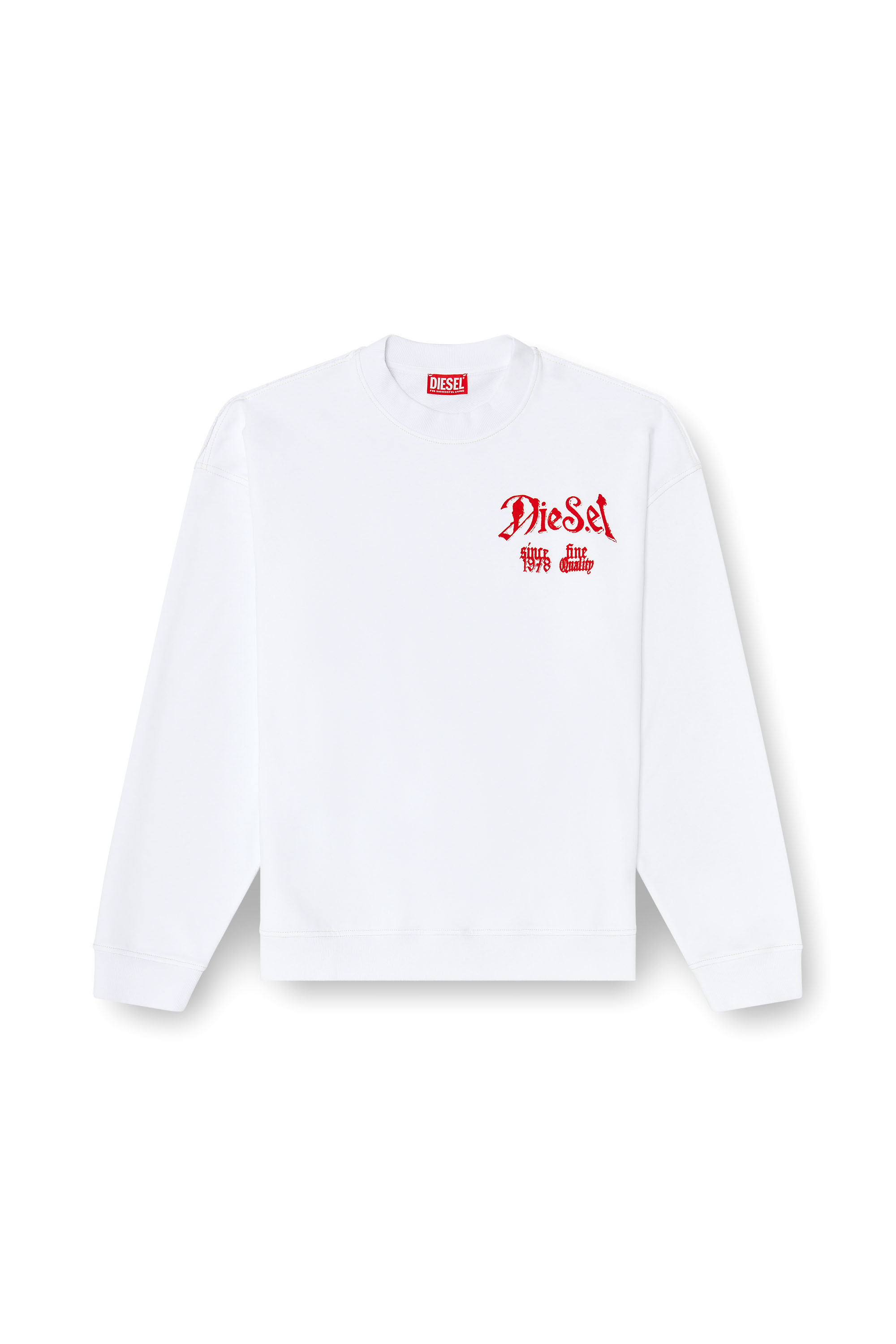 Diesel - S-BOXT-AA2, Herren Sweatshirt aus Baumwolle mit Flockprint in null - 3