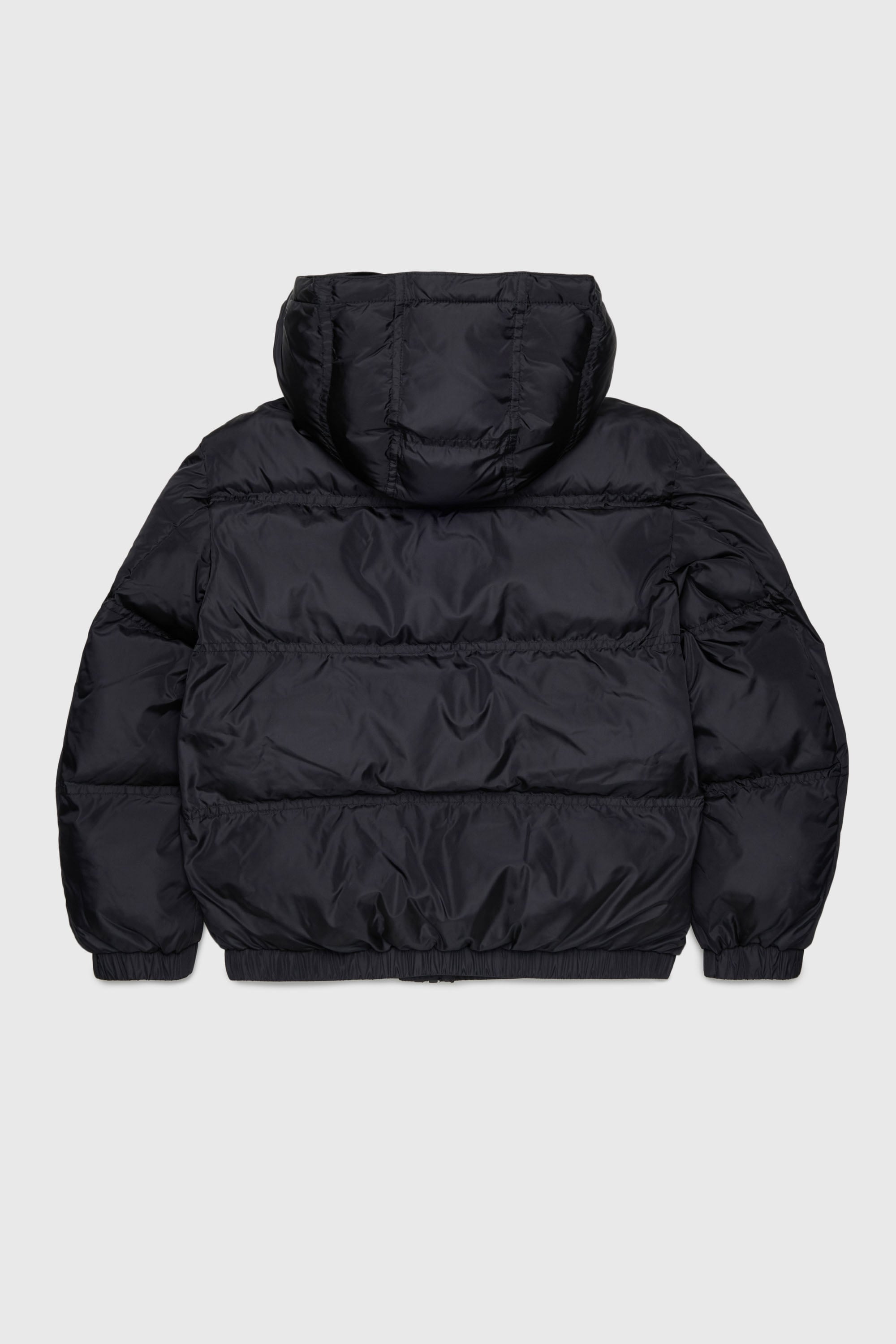 Diesel - JRIVON, Unisex's Hooded puffer jacket with oversized pockets in Black - 2