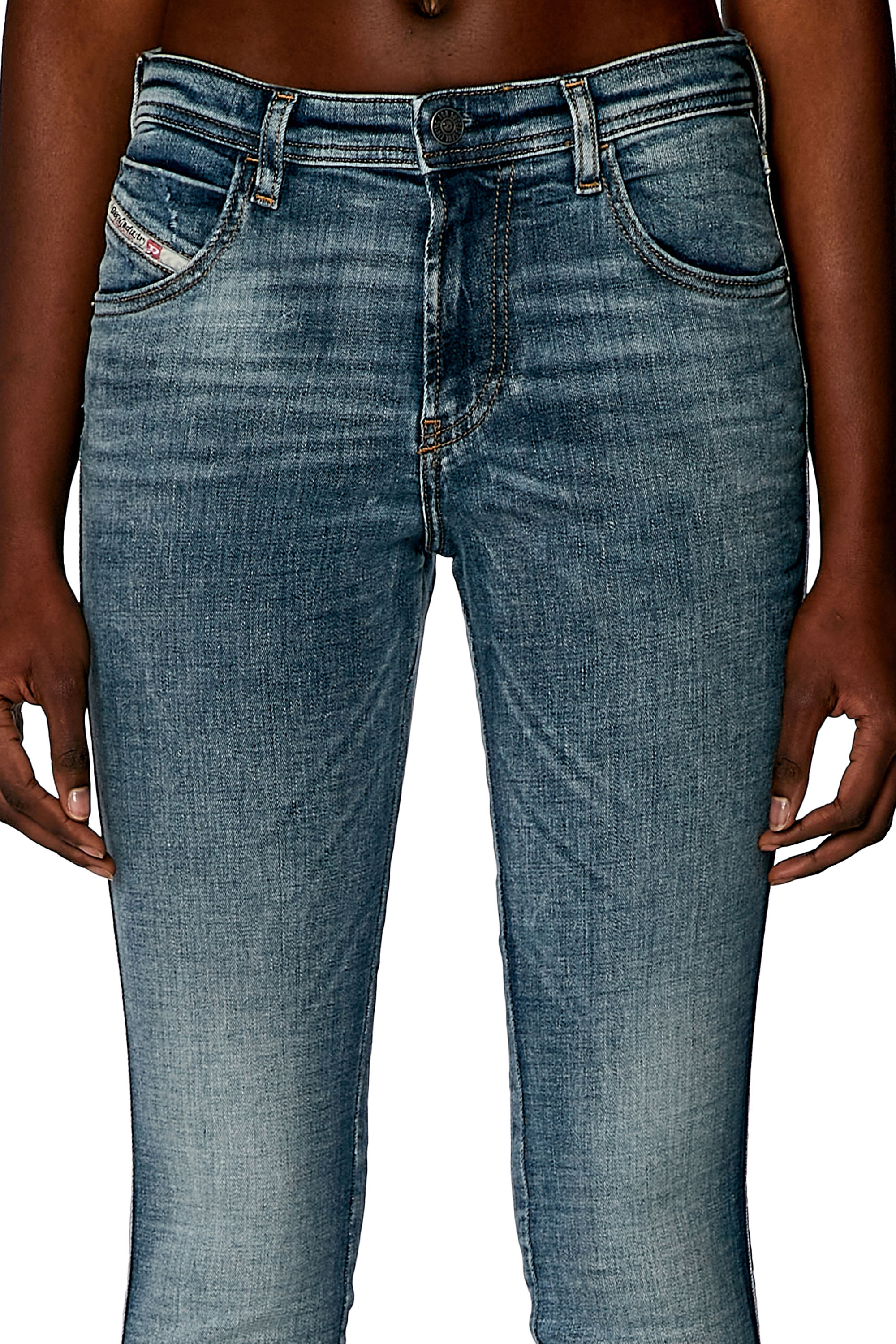 Diesel - Skinny Jeans 2015 Babhila 0PFAW, Mittelblau - Image 3