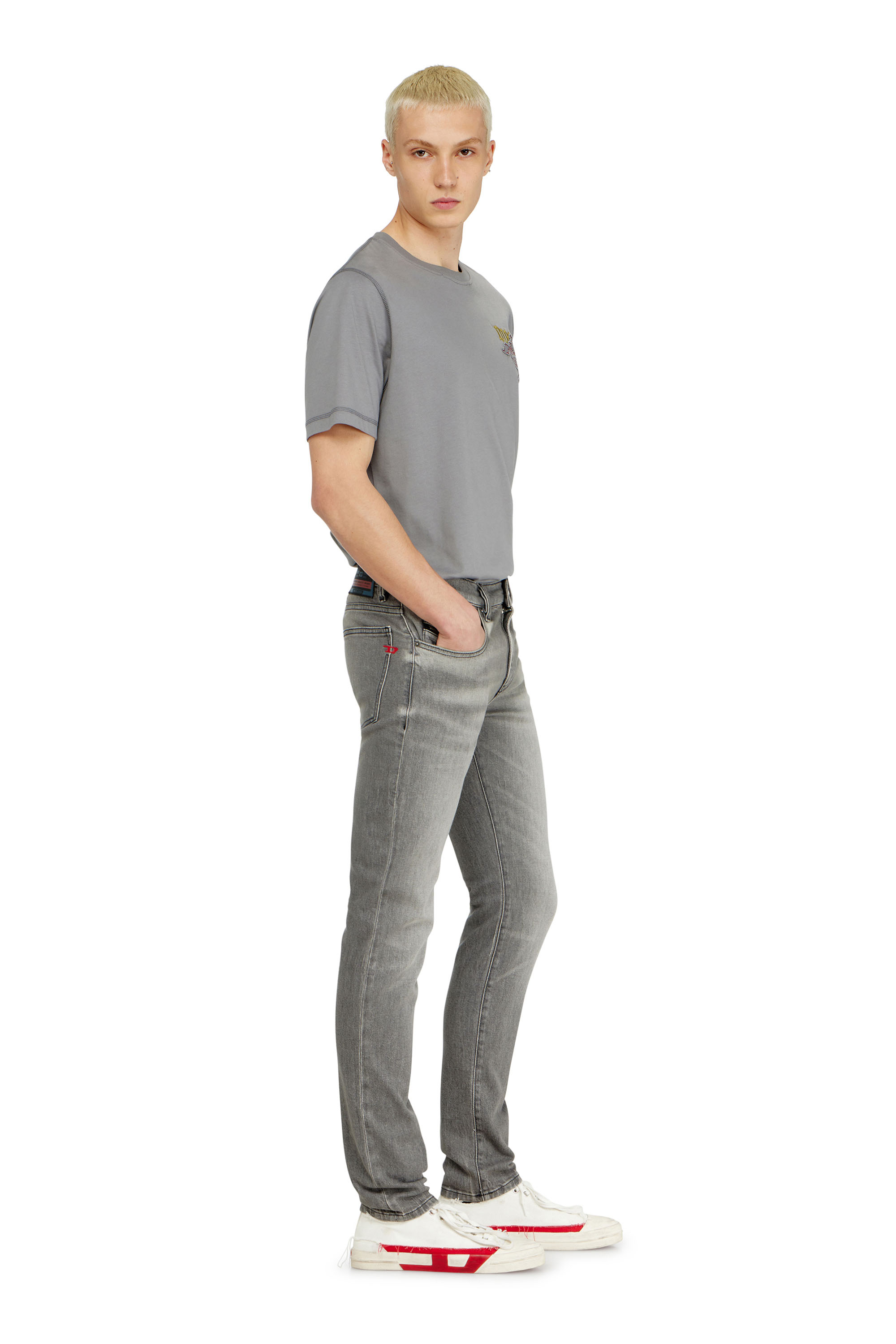 Diesel - Herren Slim Jeans 2019 D-Strukt 0KBBL, Hellgrau - 4