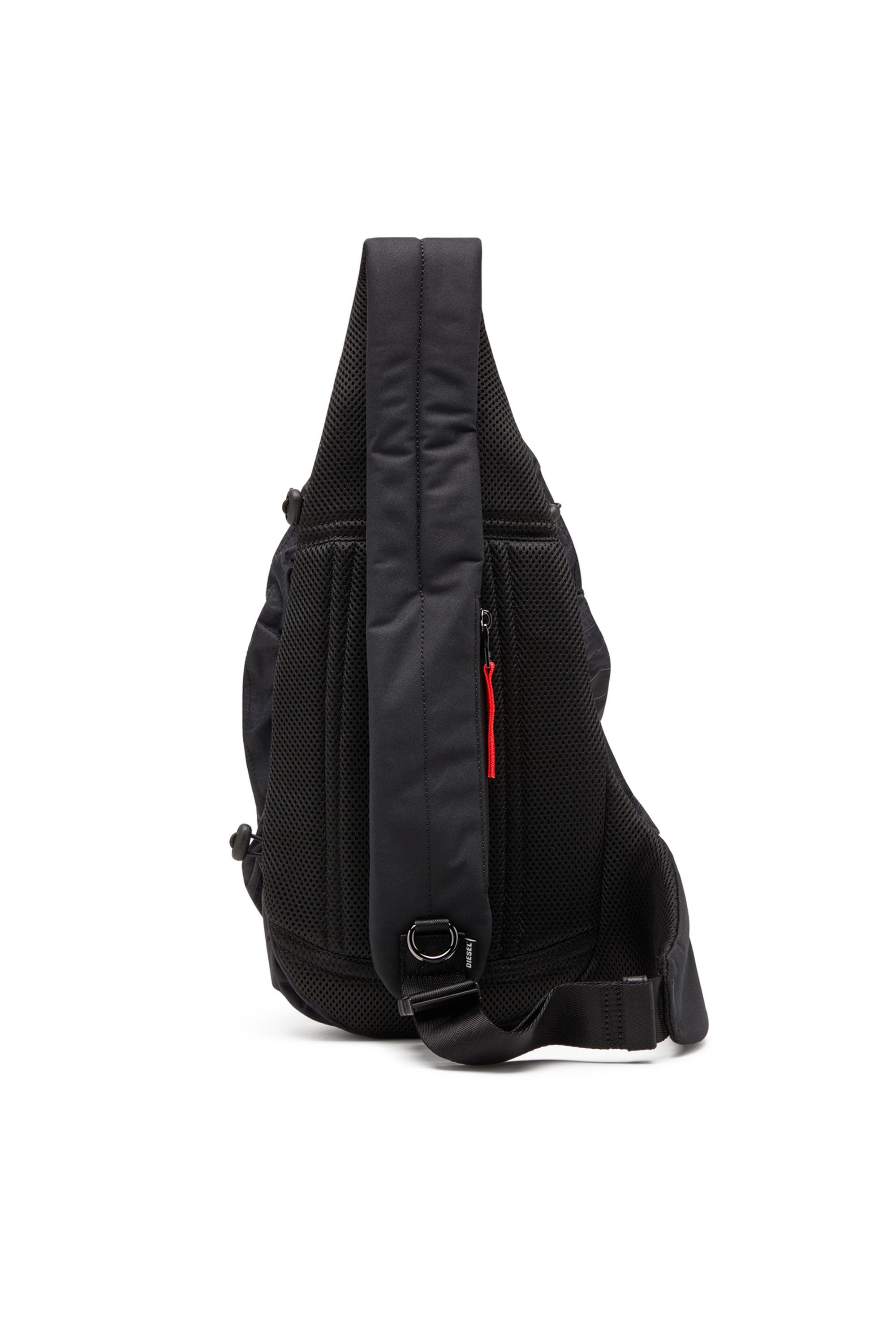 Diesel - ZIP-D SLING BAG X, Herren Zip-D-Sling-Rucksack aus kariertem Jacquard-Shell in Schwarz - 2