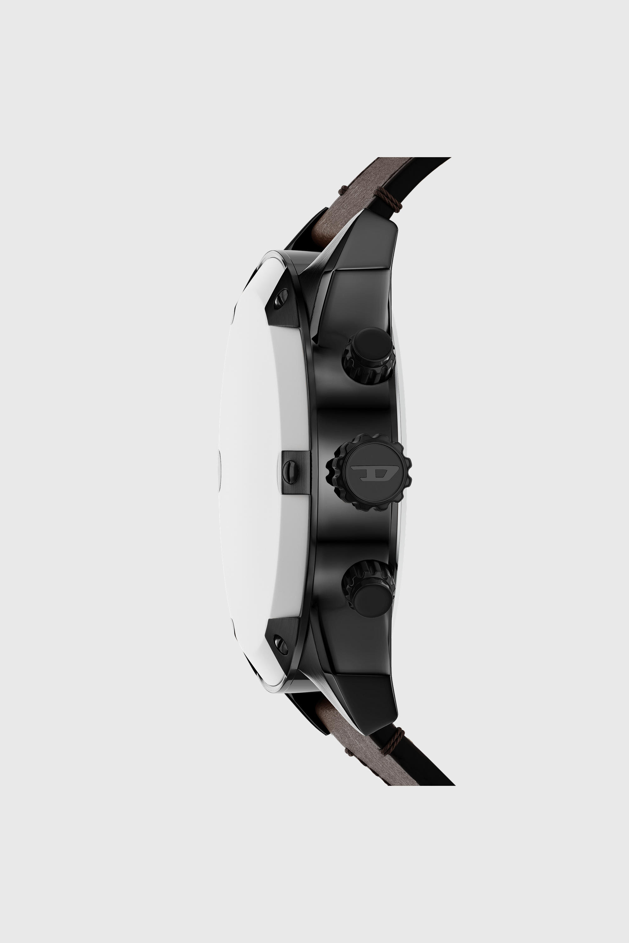 Diesel - DZ4735 WATCH, Herren Spiked Uhr mit braunem Lederarmband in Braun - 2