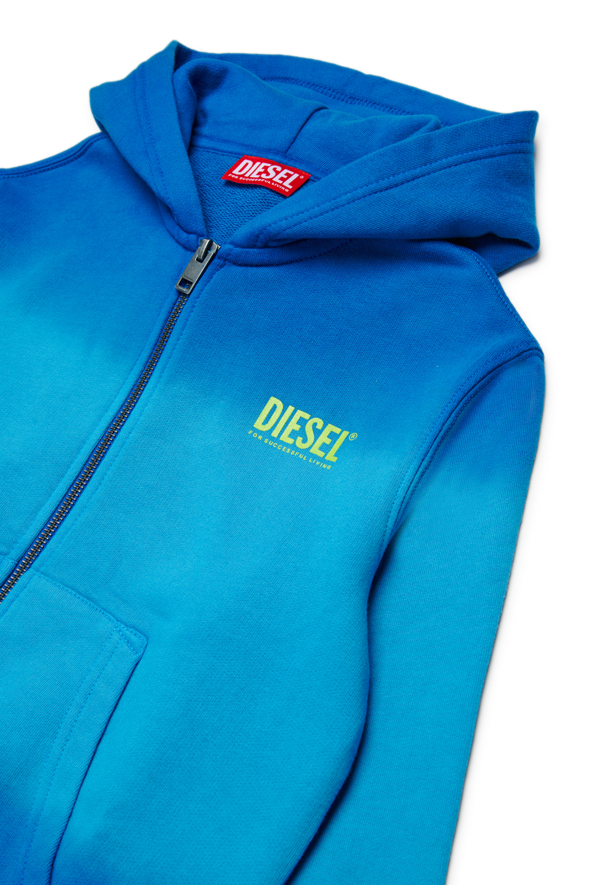 Diesel - SHADE OVER, Herren Verlauf-Hoodie mit Logodruck in Blau - 3