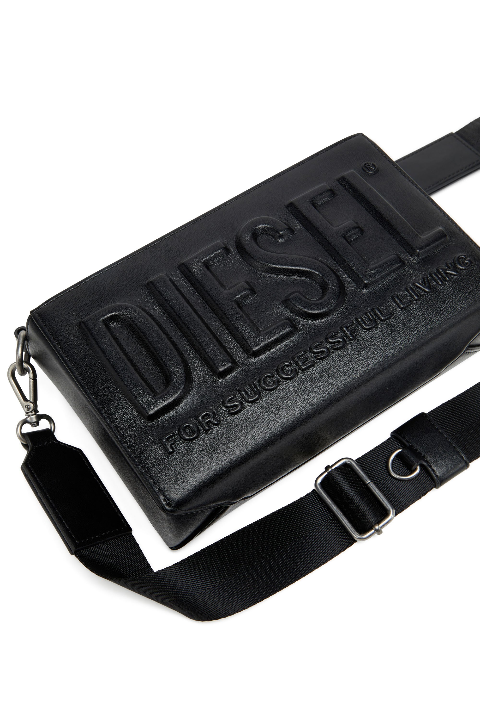 Diesel - DSL 3D CAMERA BAG, Herren Dsl 3D-Camera Bag aus PU mit Logo-Prägung in Schwarz - 5