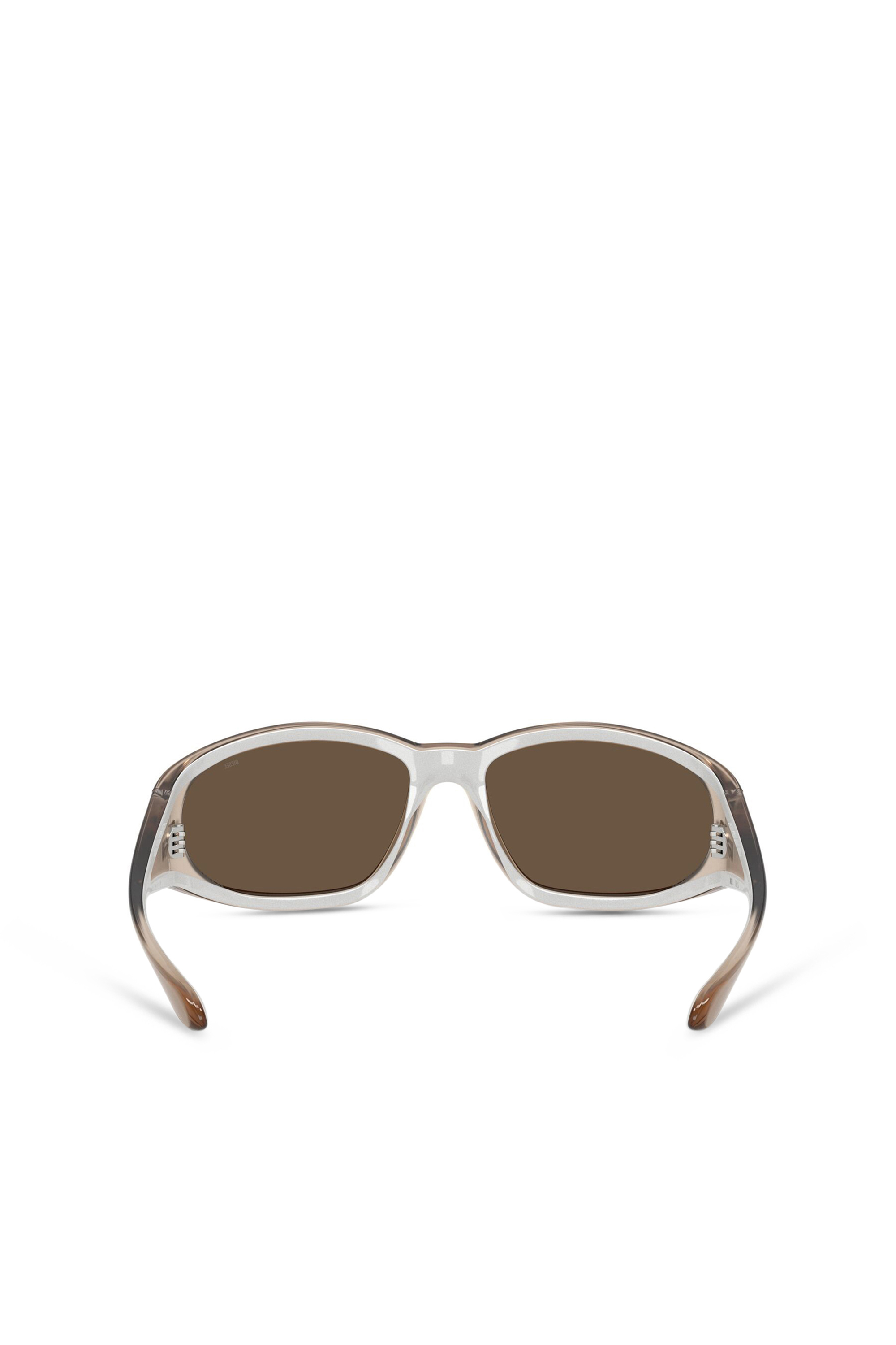 Diesel - 0DL3002, Unisex Sonnenbrille aus acetat mit rechteckigen gläsern in Braun - 3