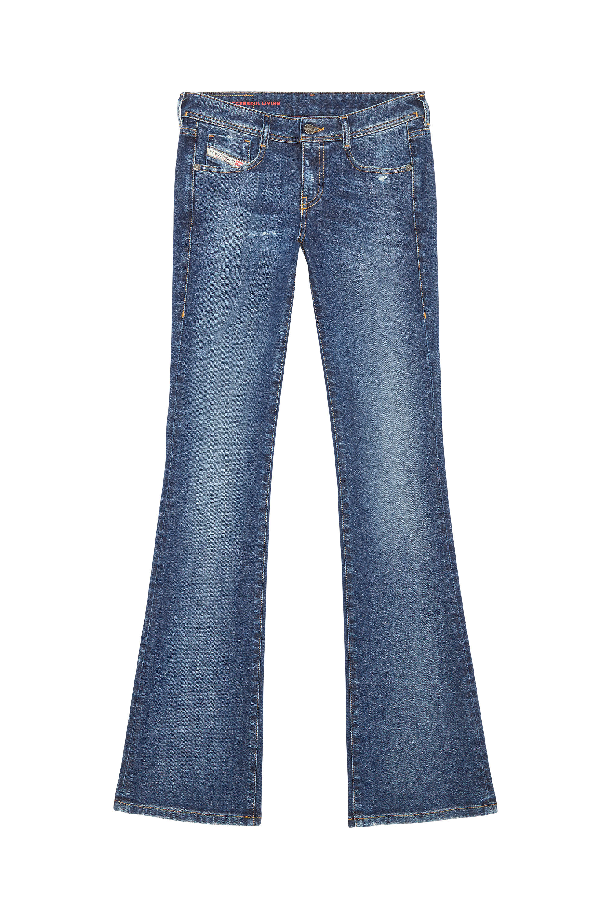 1969 D-EBBEY 09E45 Bootcut and Flare Jeans, Mittelblau - Jeans