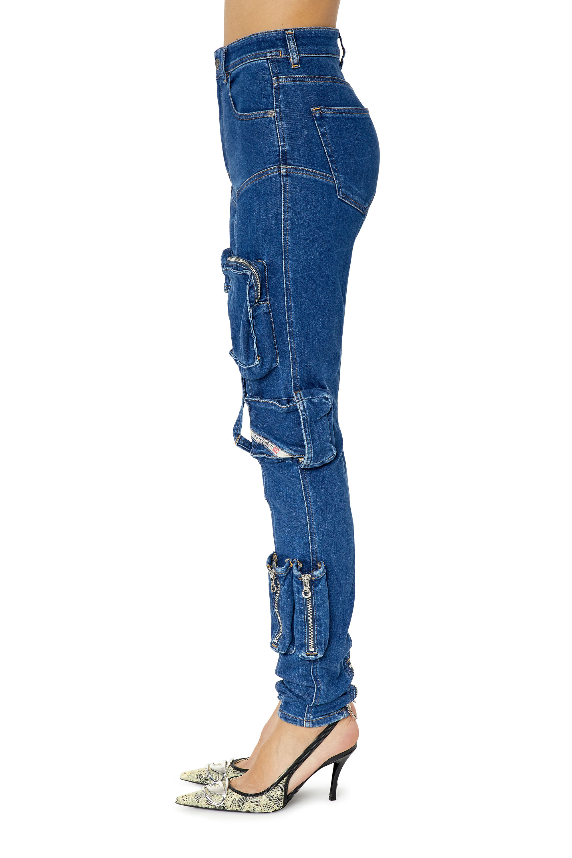 Diesel - Super skinny Jeans 1984 Slandy-High 09F28, Dunkelblau - Image 4