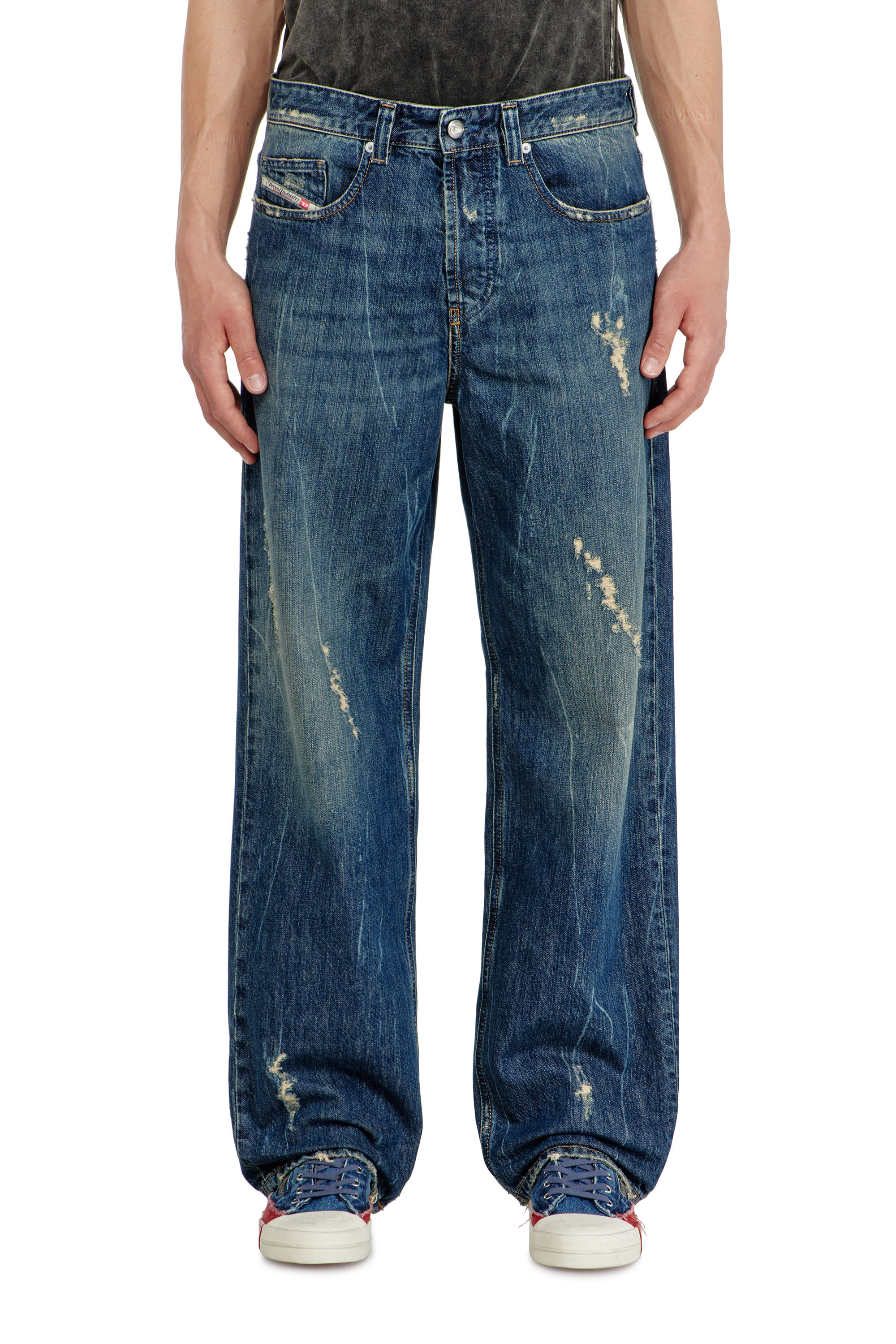 Diesel - Man's Relaxed Jeans 2001 D-Macro 09Q28, Medium blue - 1
