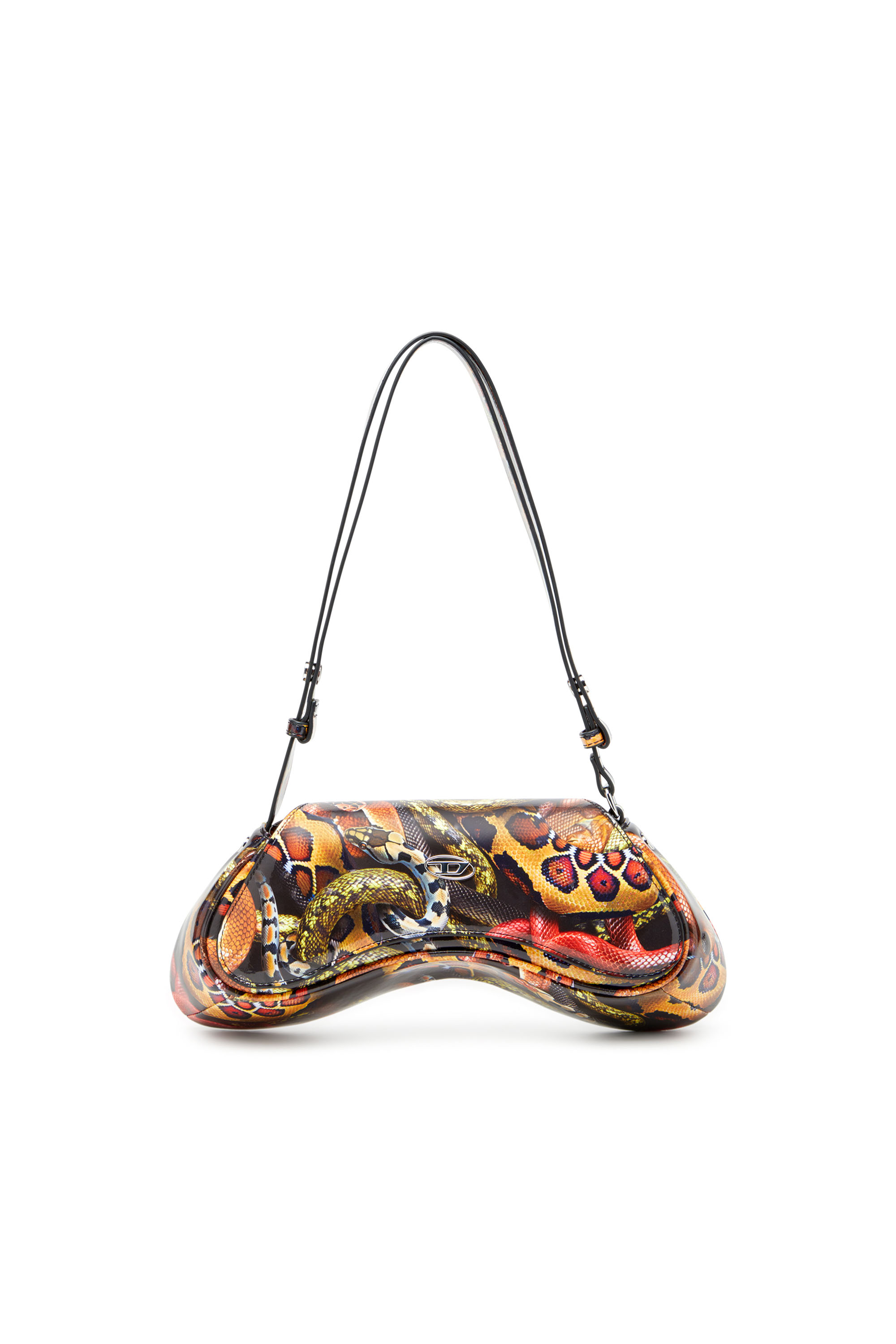 Diesel - CNY PLAY CROSSBODY, Damen Schultertasche mit Schlangen-Print in Bunt - 1