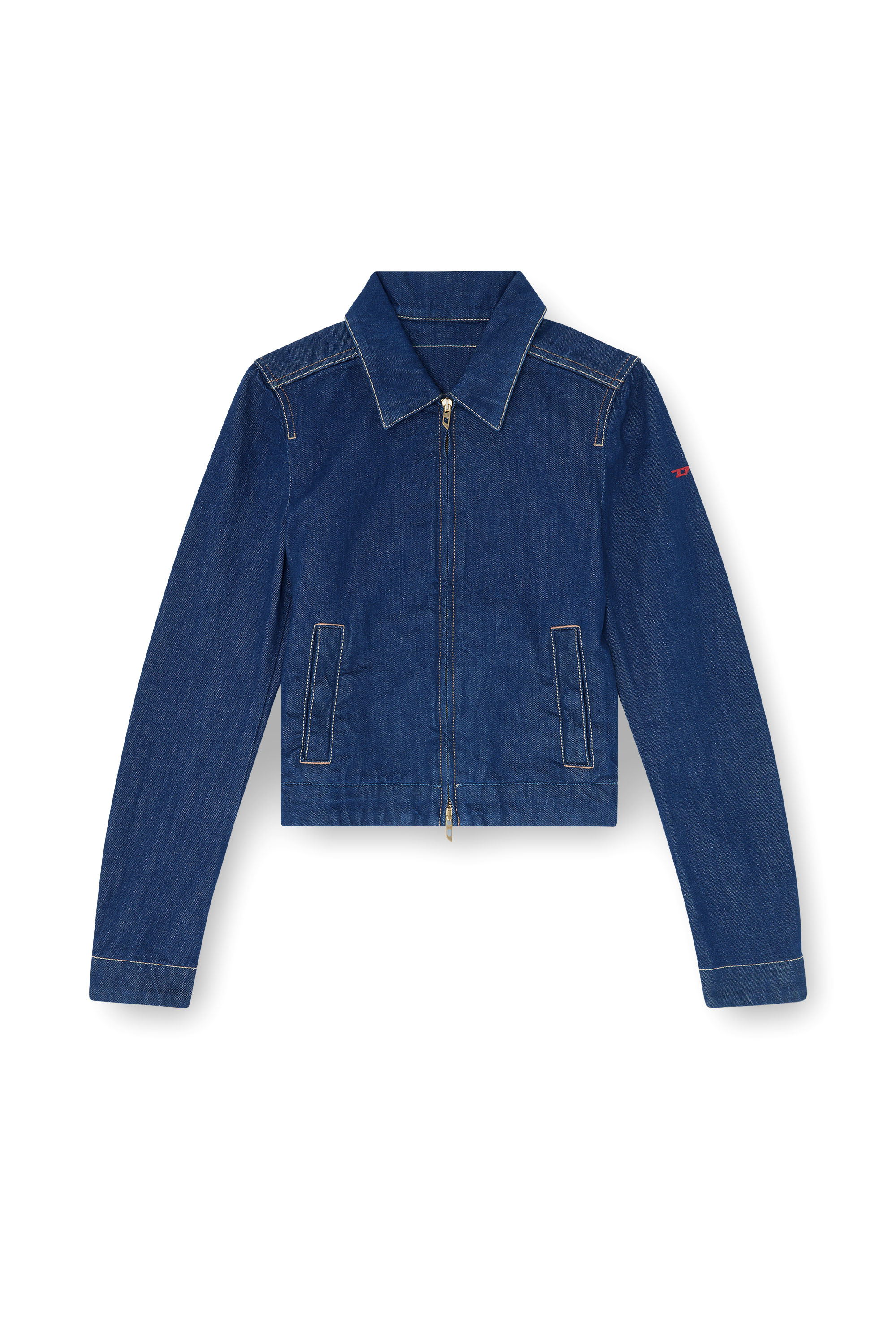 Diesel - DE-CORB, Damen Coach-Jacke aus rinse denim in Dunkelblau - 2