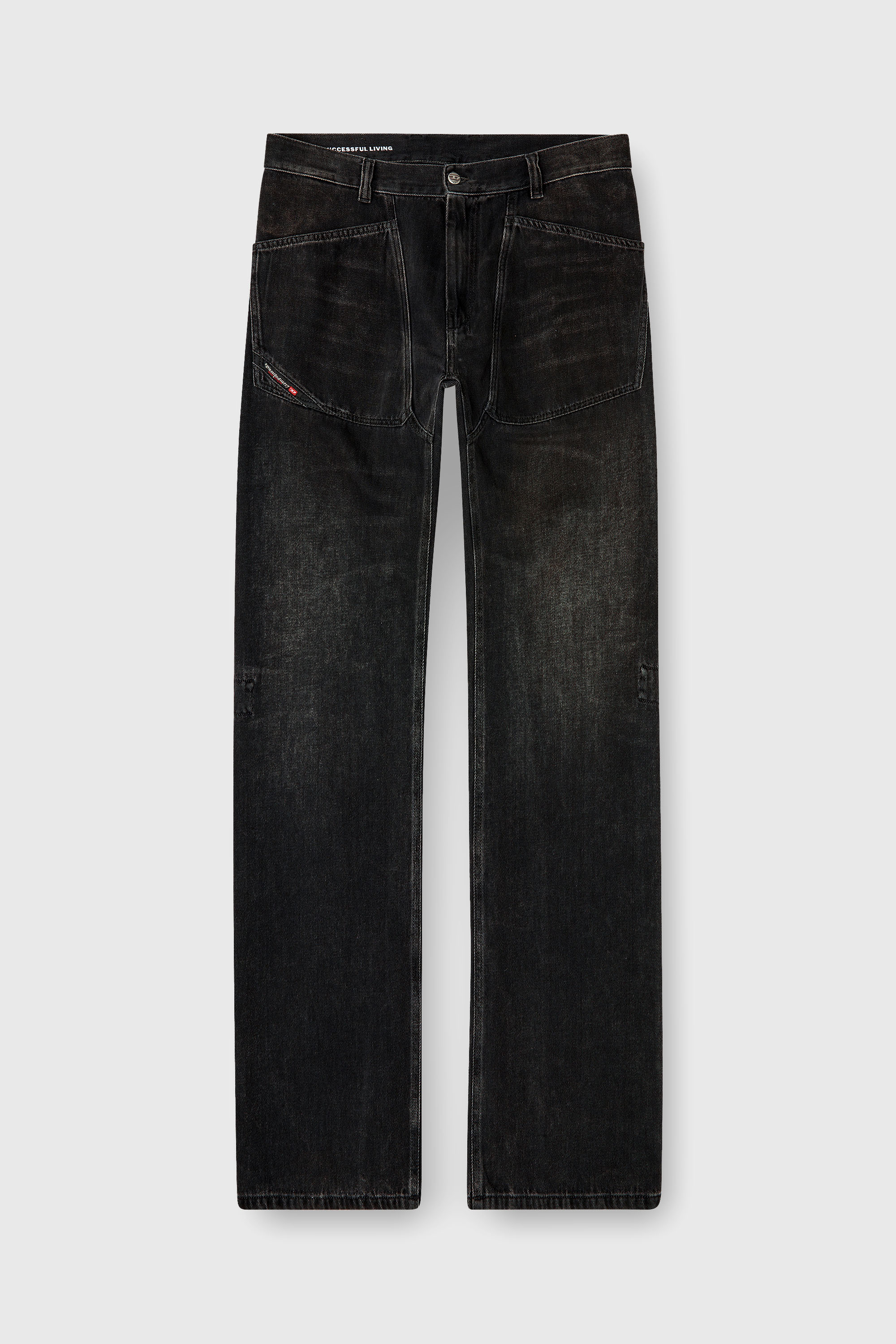 Diesel - Herren Relaxed Jeans D-Zeta 09J96, Schwarz/Dunkelgrau - 2