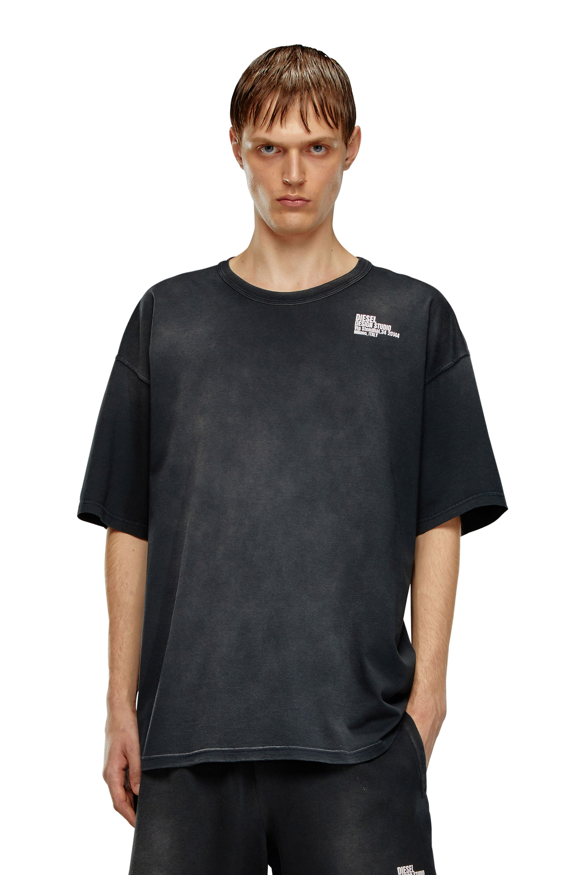 Diesel - T-BOXT-N7, Man T-shirt with mini Design Studio print in Black - Image 1