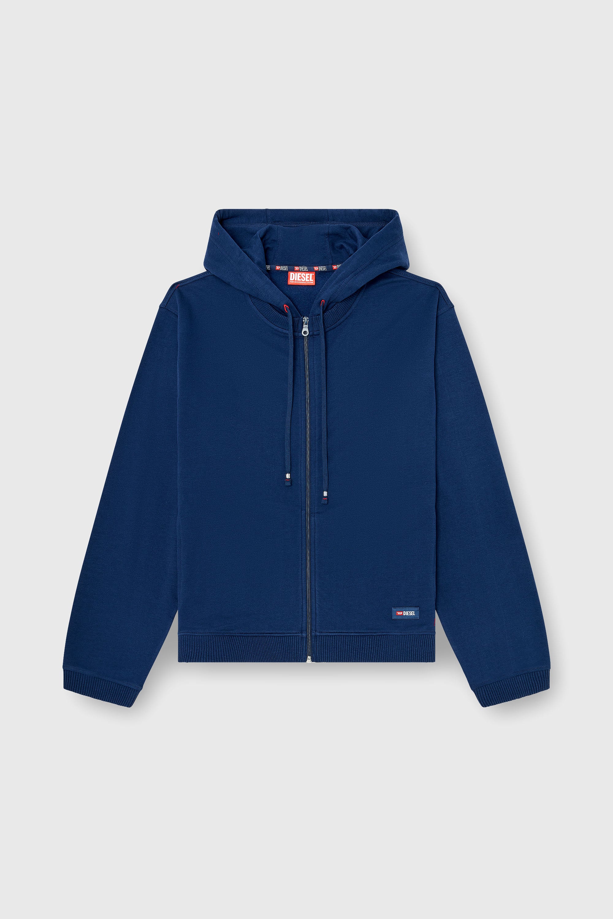 Diesel - JOY-D-CORE, Herren Kapuzenpullover aus aufgerauter Baumwollmischung in Blau - 2