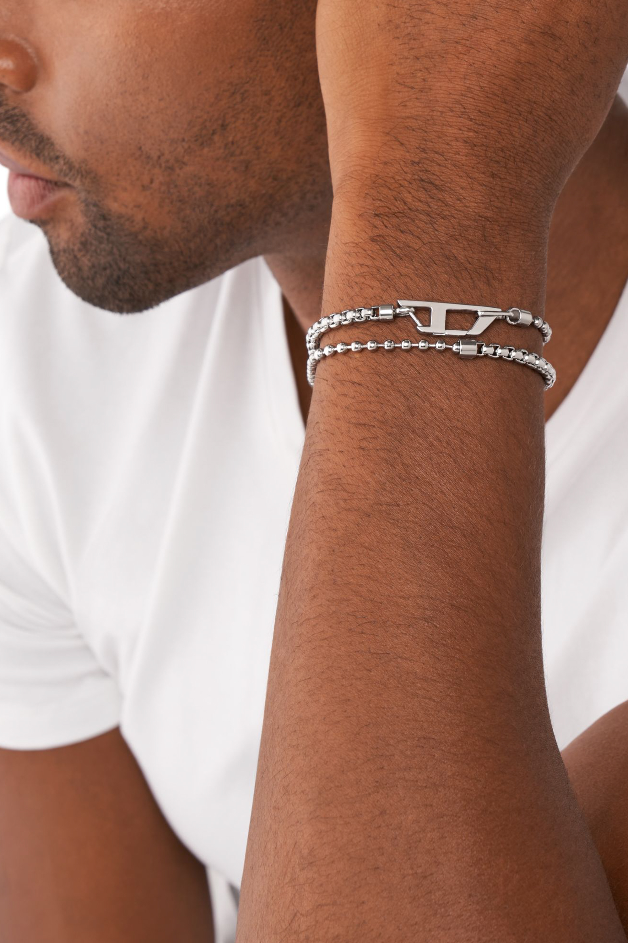 Diesel - DX1473, Unisex Kettenarmband aus Edelstahl in Silber - 3