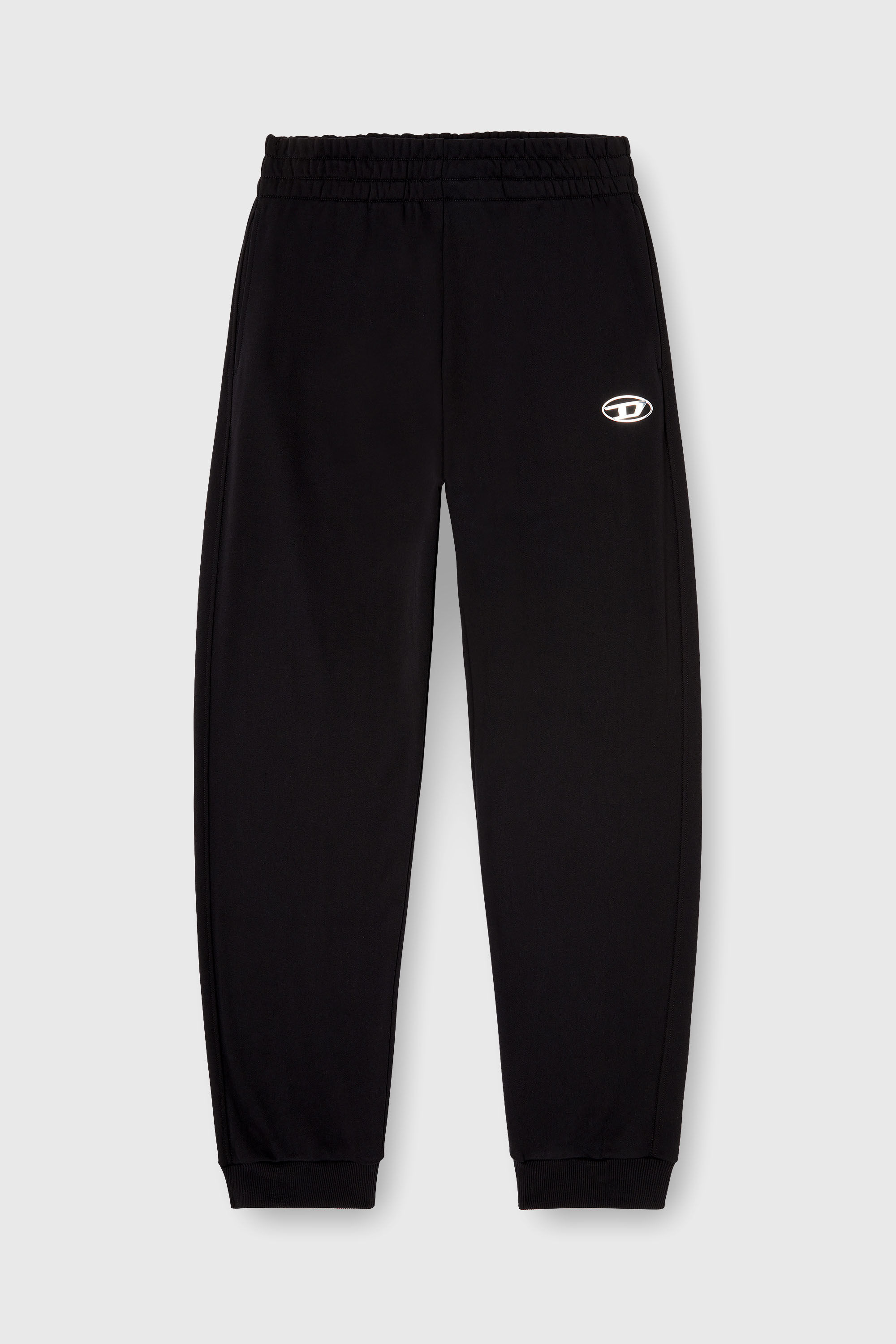 Diesel - P-MARKY-OD, Herren Sweathose mit Oval D-Logo mit Metall-Effekt in Schwarz - 2
