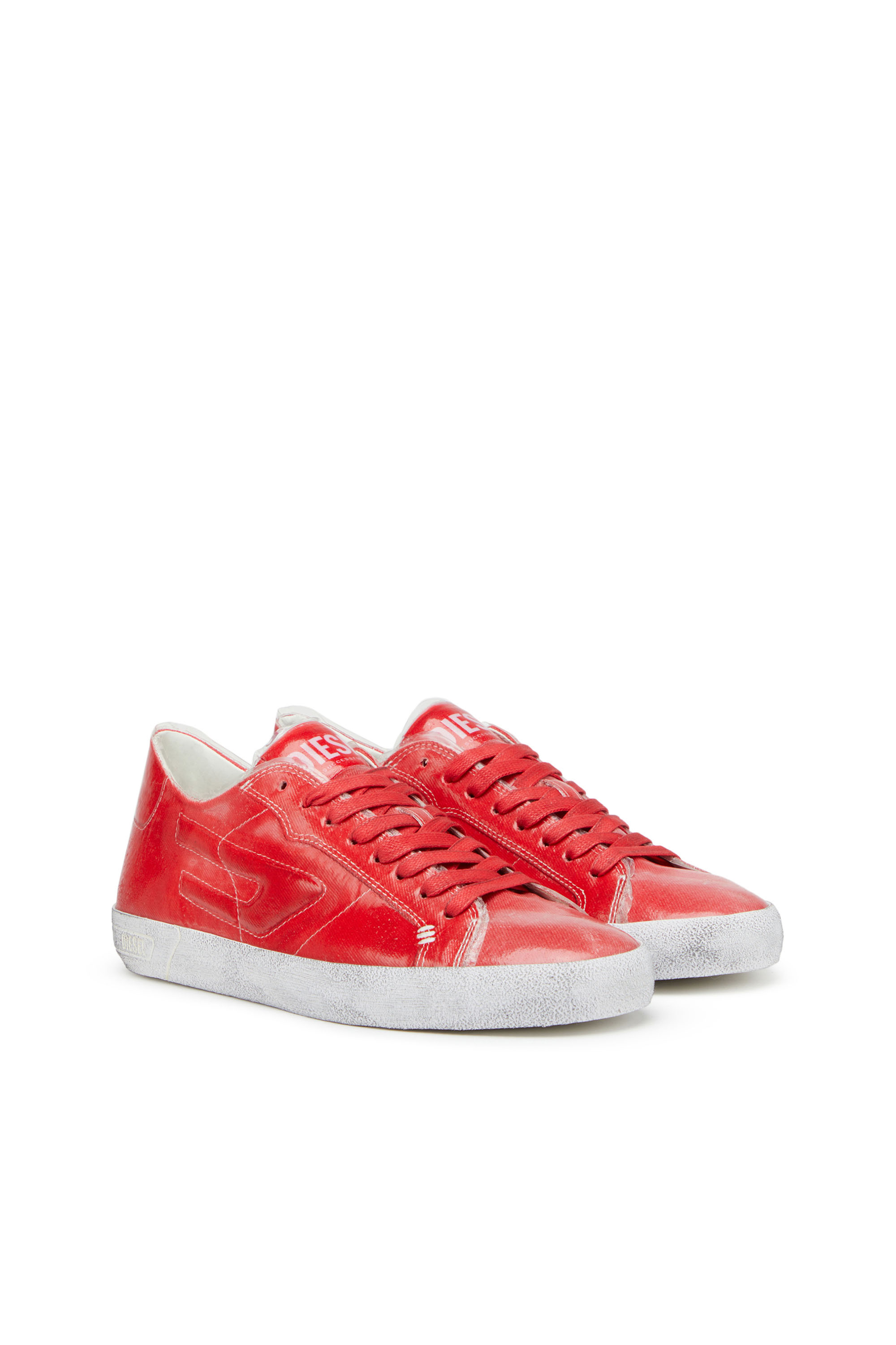 Diesel - S-LEROJI LOW W, Damen S-Leroji Low W - Sneakers aus Canvas mit Overlay aus TPU in Rot - 2