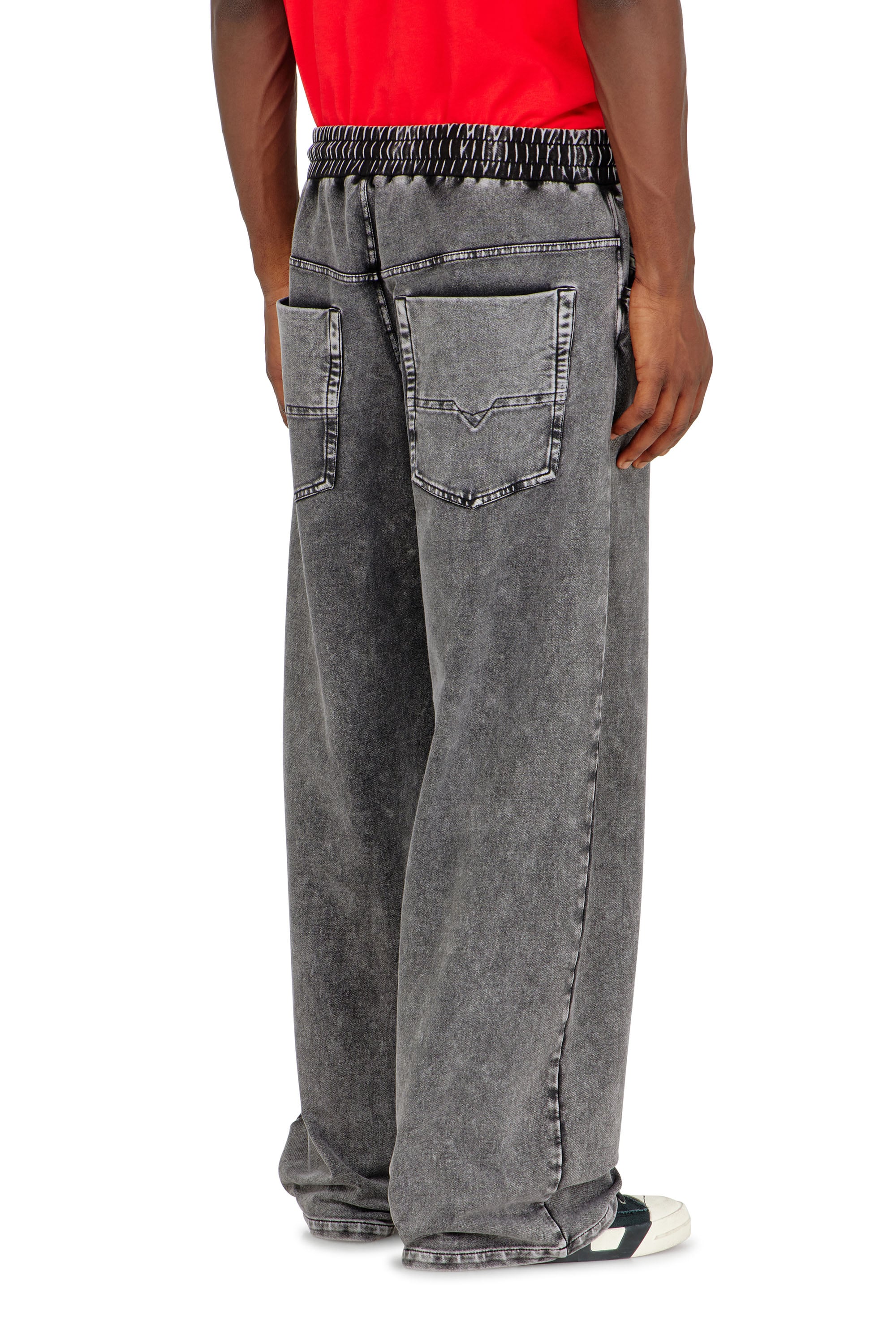 Diesel - P-STUK, Herren Sweatpants mit Denim-Effekt in Grau - 3