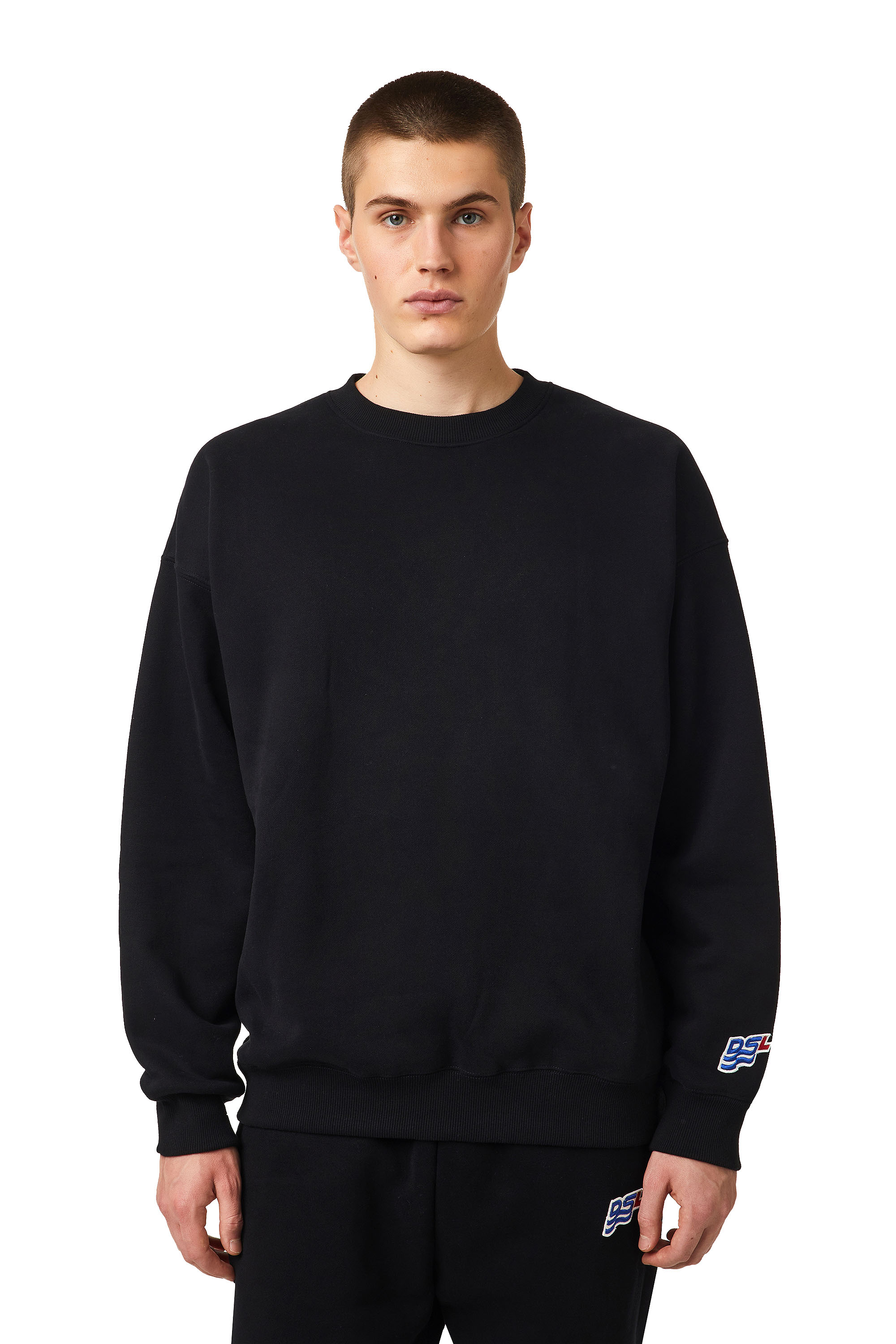 S-MART-RIB-B1, Schwarz - Sweatshirts