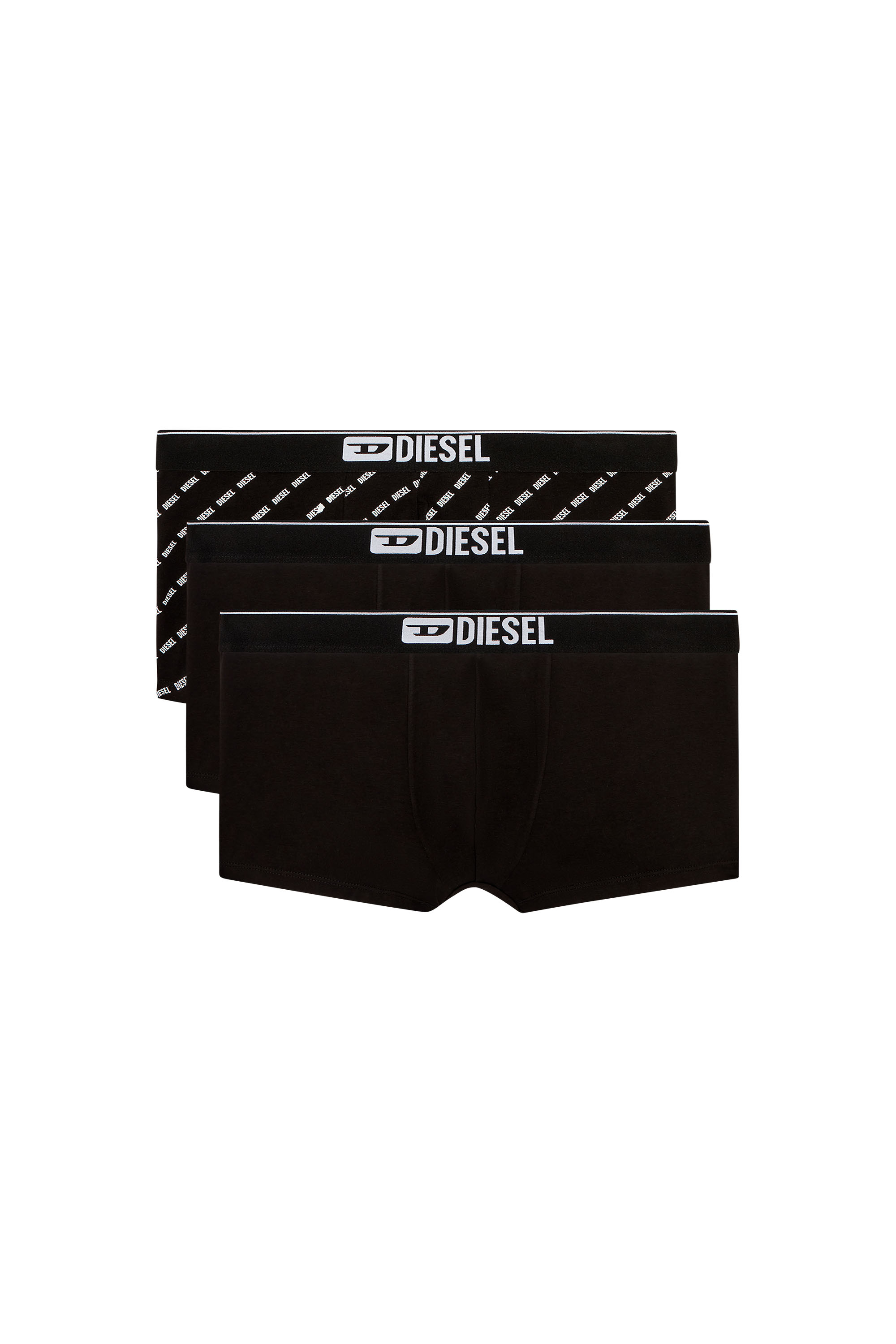 Diesel - DAMIEN-THREEPACK, Herren Retropants mit diagonalem Logo im Dreierpack in Schwarz - 1