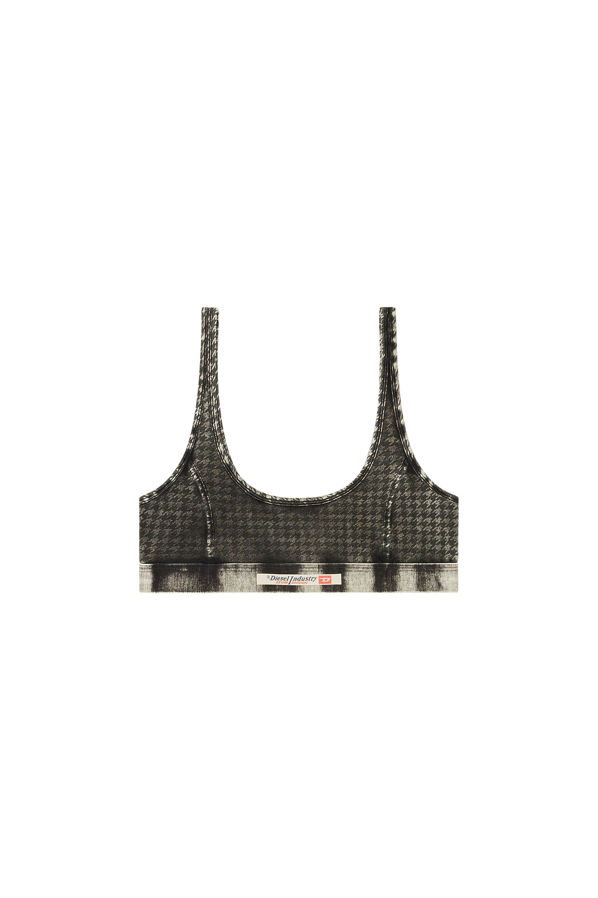 Diesel - ARIEL-DNM, Damen Baumwoll-Bralette mit Allover-Print in Dunkelgrau - 3