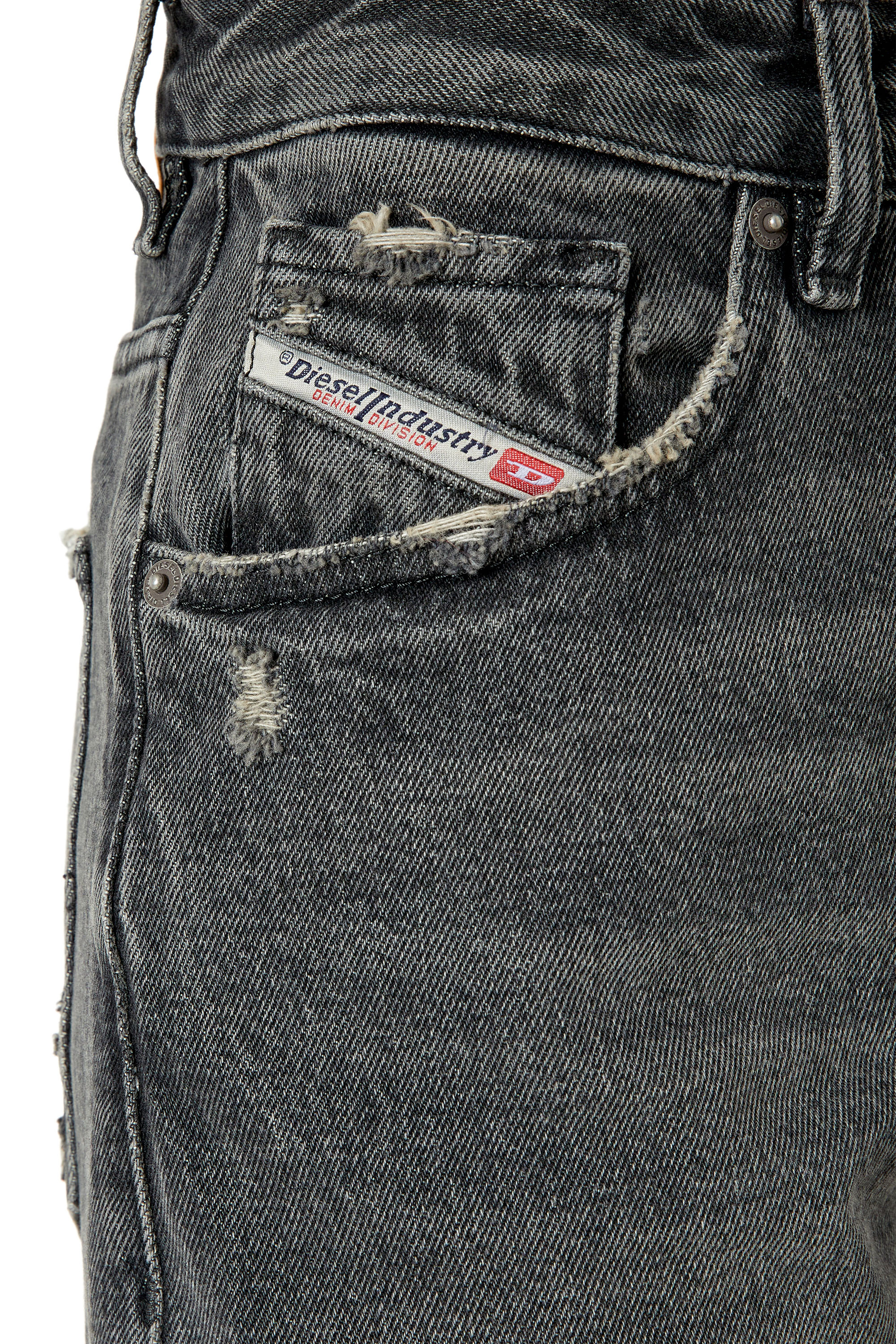 Diesel - Straight Jeans 1999 D-Reggy 007K8, Schwarz/Dunkelgrau - Image 3
