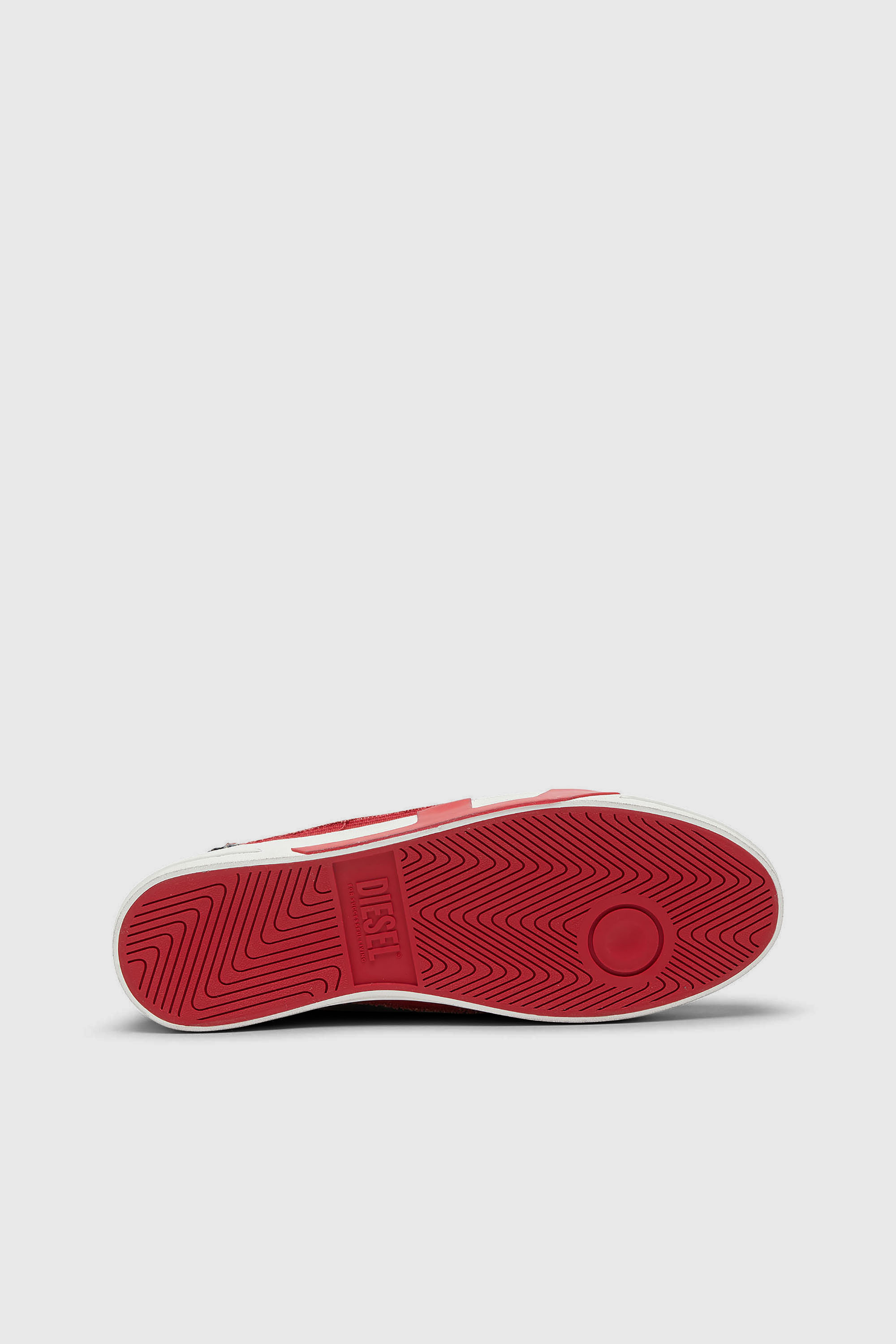 Diesel - S-D-VERSE MID II, Herren D-Verse-High-Top-Sneaker aus Denim mit D-Logo in Blau/Rot - 5