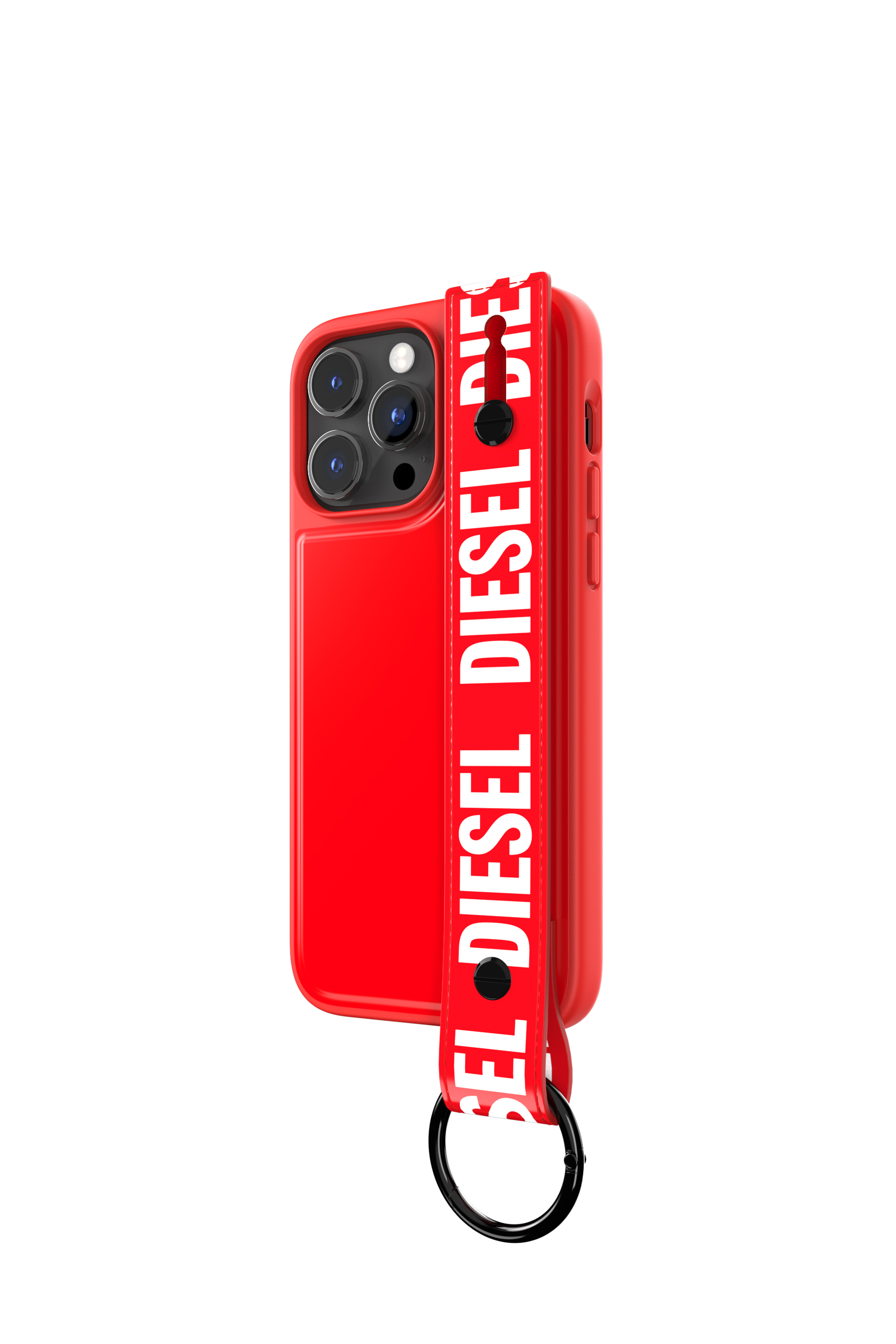 Diesel - 50288 MOULDED CASE, Unisex Handstrap Case for iPhone 14 Pro Max in Rot - 4