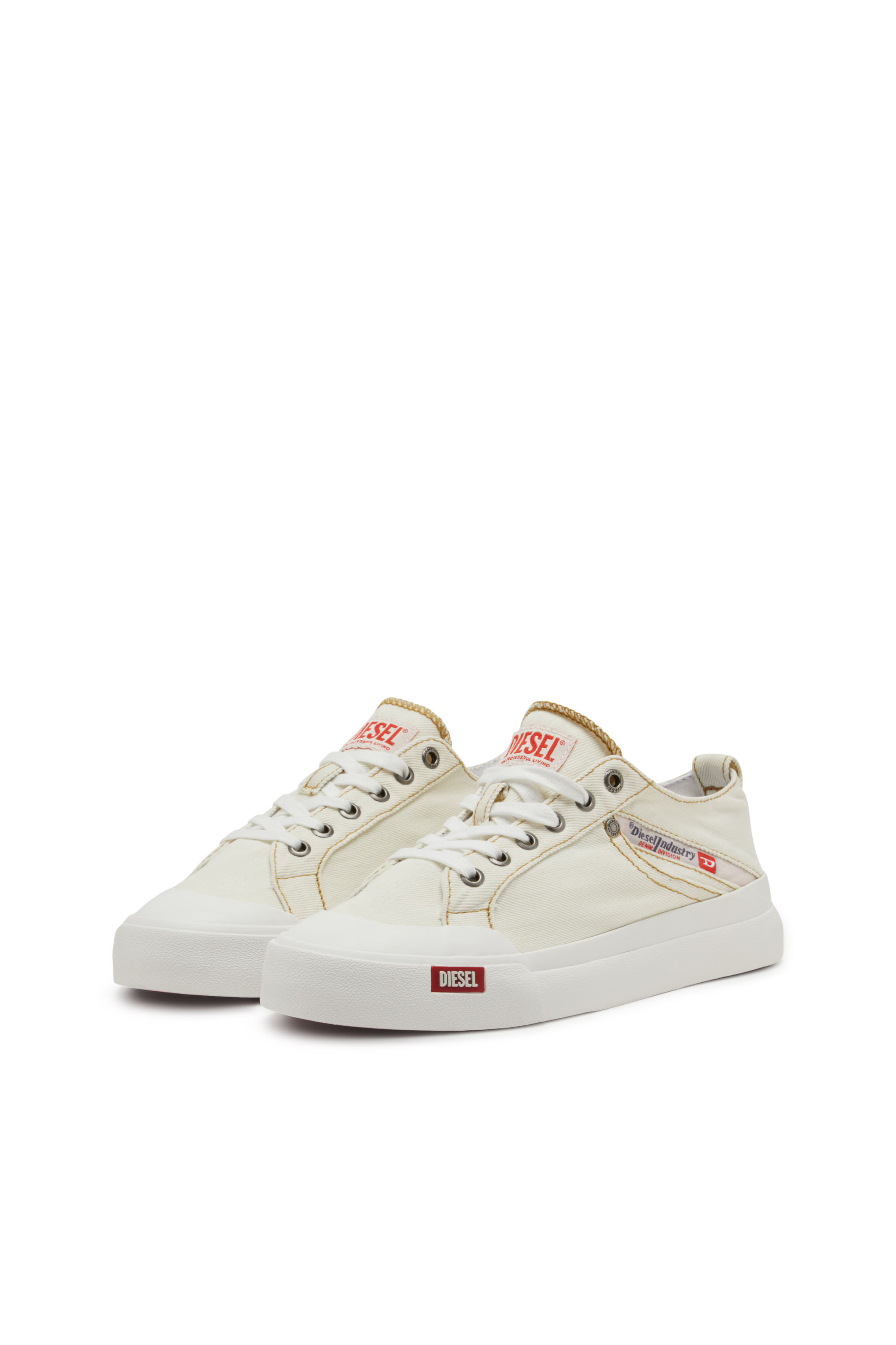 S-ATHOS NMD LOW W, Weiß Diesel - S-ATHOS NMD LOW W, Damen S-Athos-Sneakers aus Denim mit Taschendetail in Weiß - 8