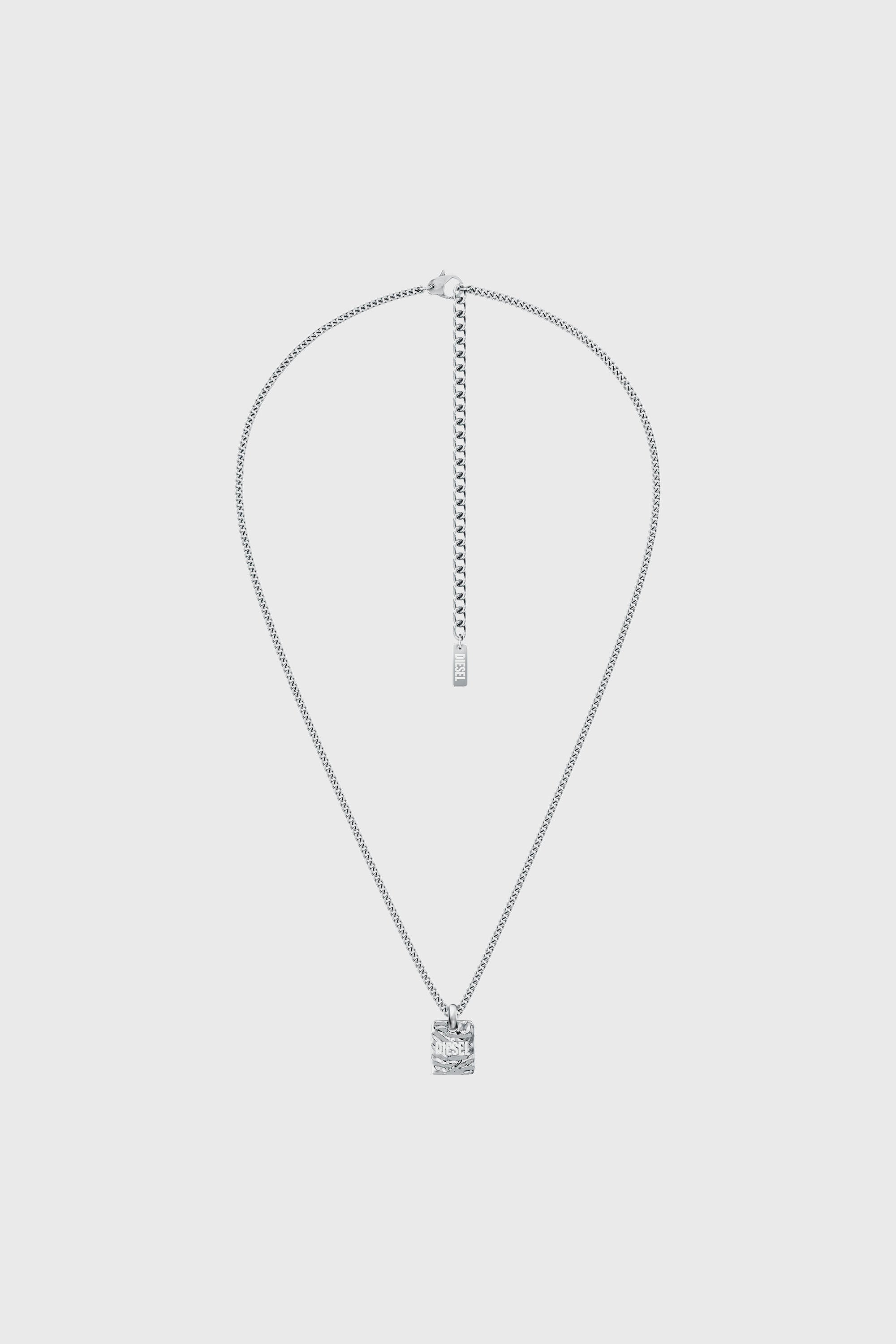 Diesel - DX1734040, Unisex Halskette mit Anh&auml;nger aus Edelstahl in Silber - 1