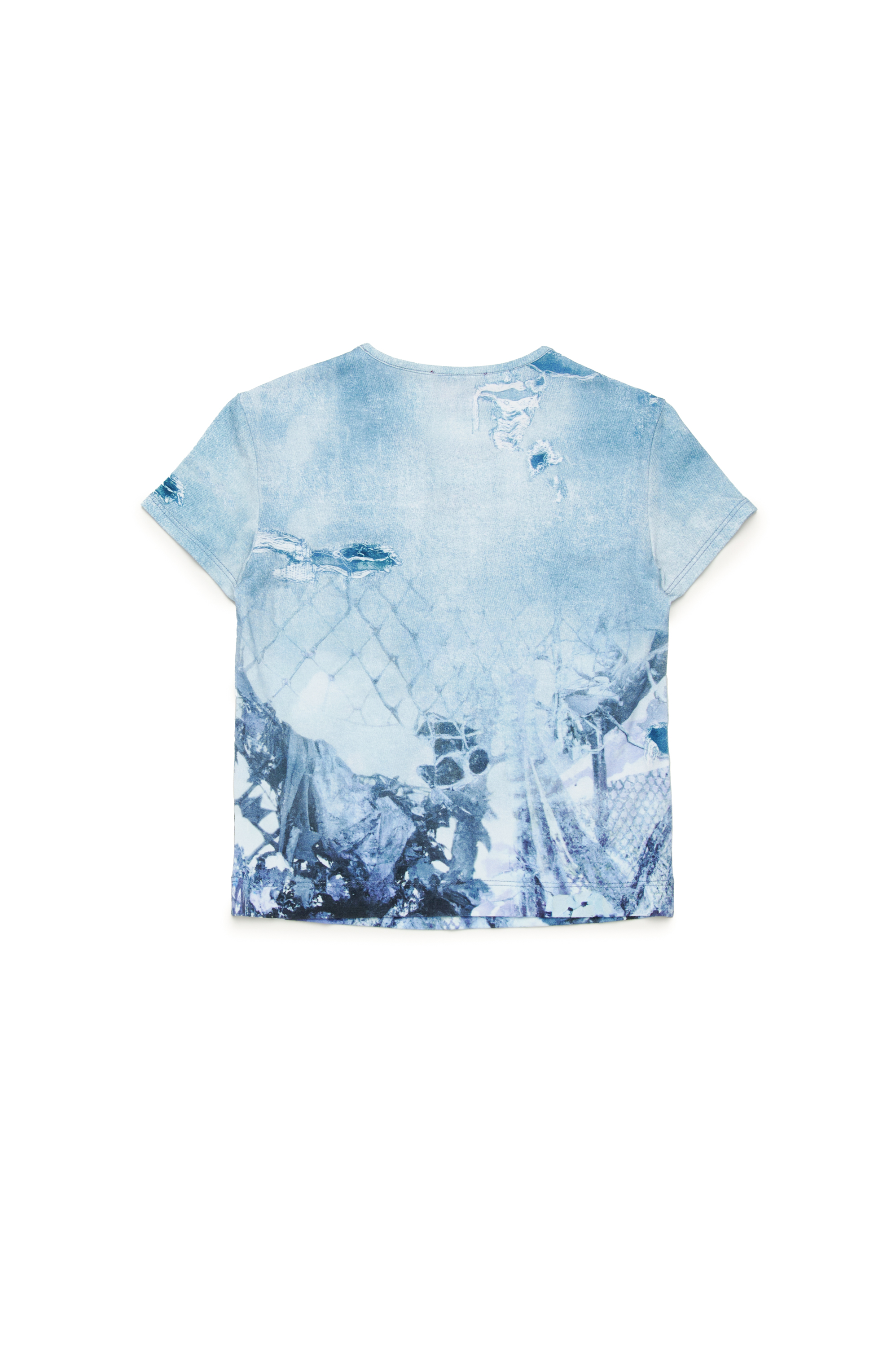 Diesel - TUNCSKI, Damen T-Shirt mit Camouflower-Print in Hellblau - 2