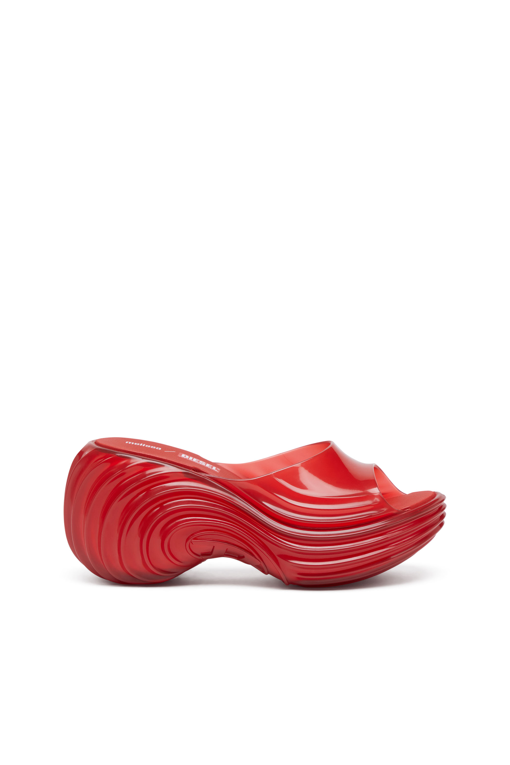 Diesel - MELISSA QUANTUM PLATFORM, Damen Plateau-Pantolette aus Melflex&reg; in Rot - 1