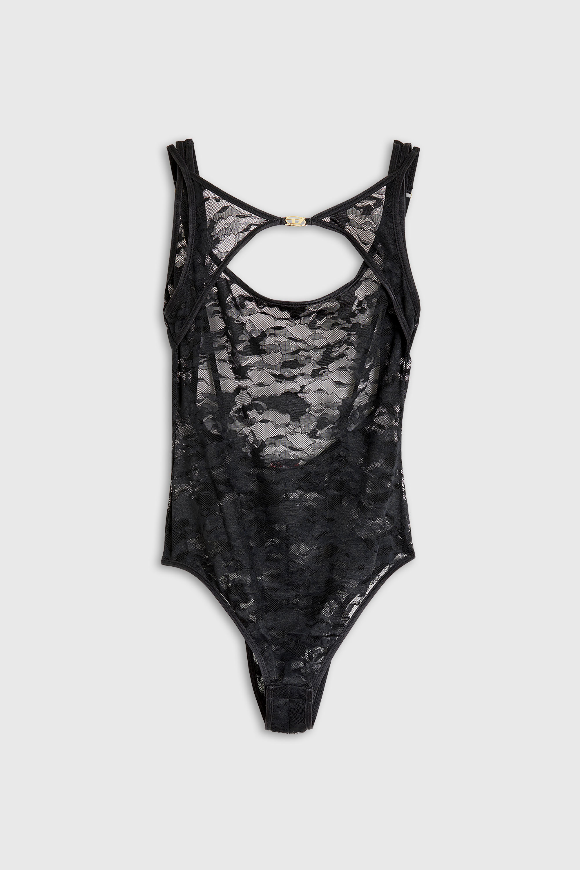 Diesel - LENA-UTLT, Damen Body aus Camouflage-Spitze in Schwarz - 2