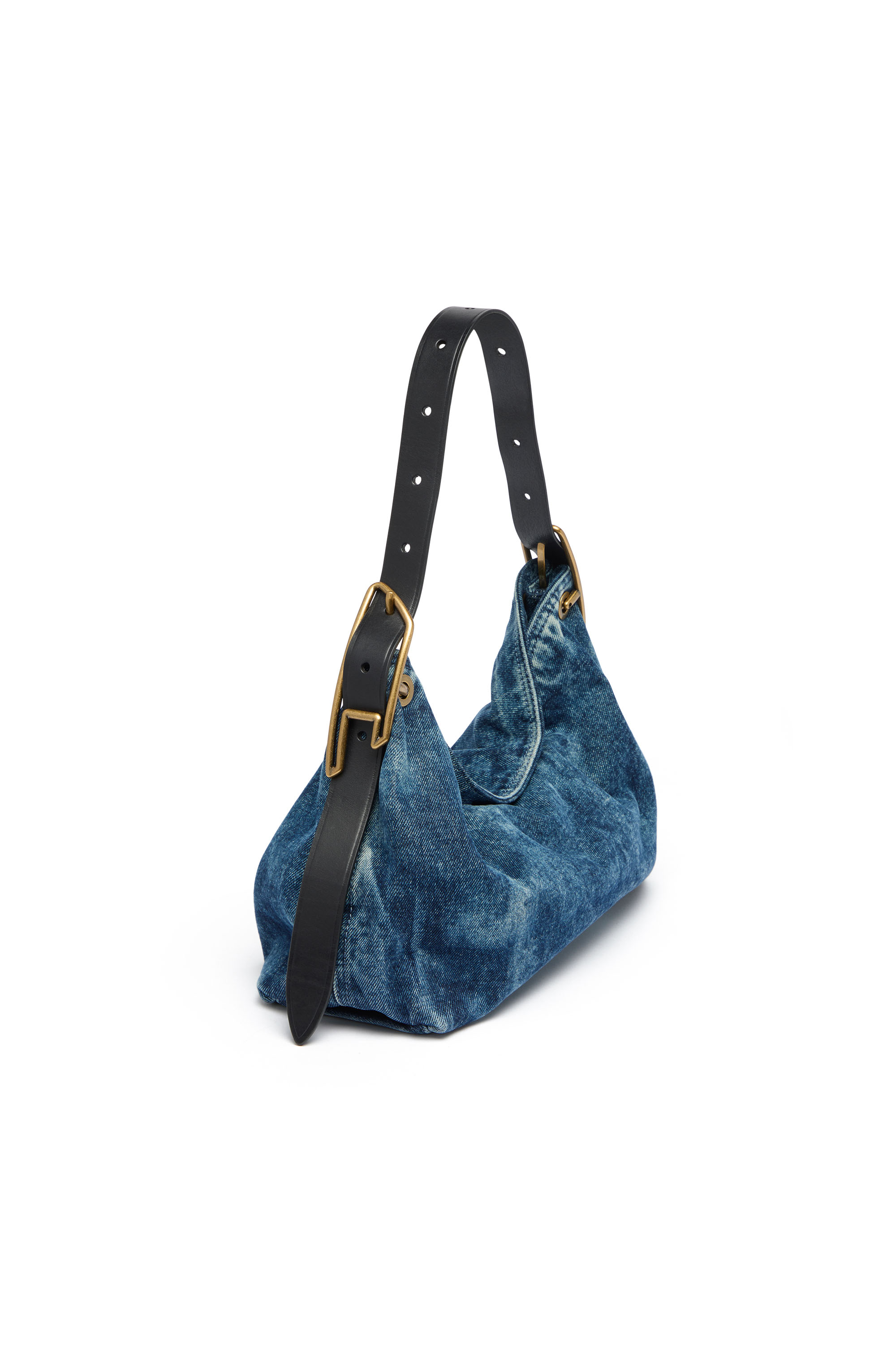 Diesel - D-LINE HOBO S, Damen D-Line-Denim Schultertasche in Mittelblau - 2