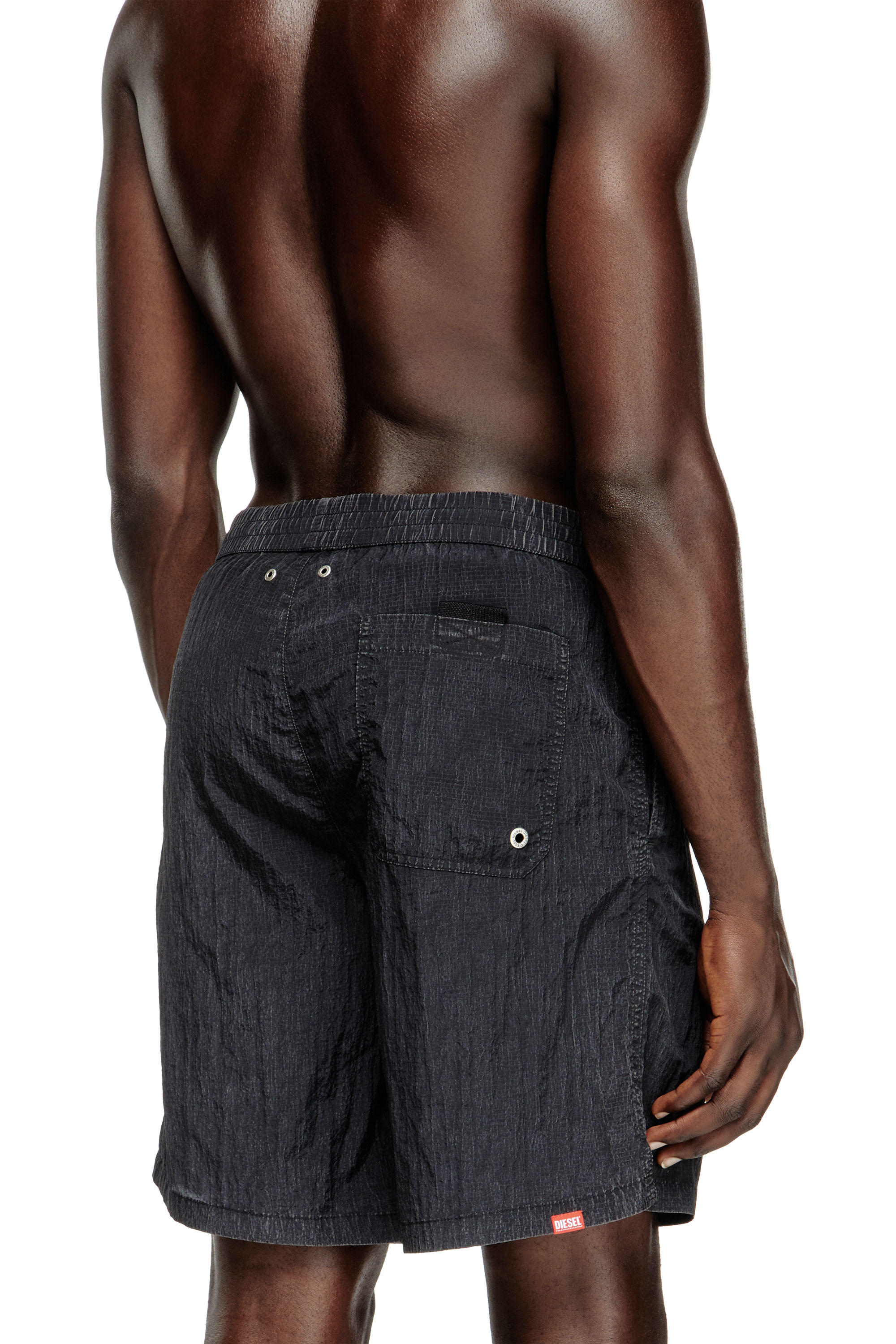 Diesel - POWEL-47.5-UTLT, Herren Boardshorts aus Camo-Ripstop in Schwarz/Grün - 3
